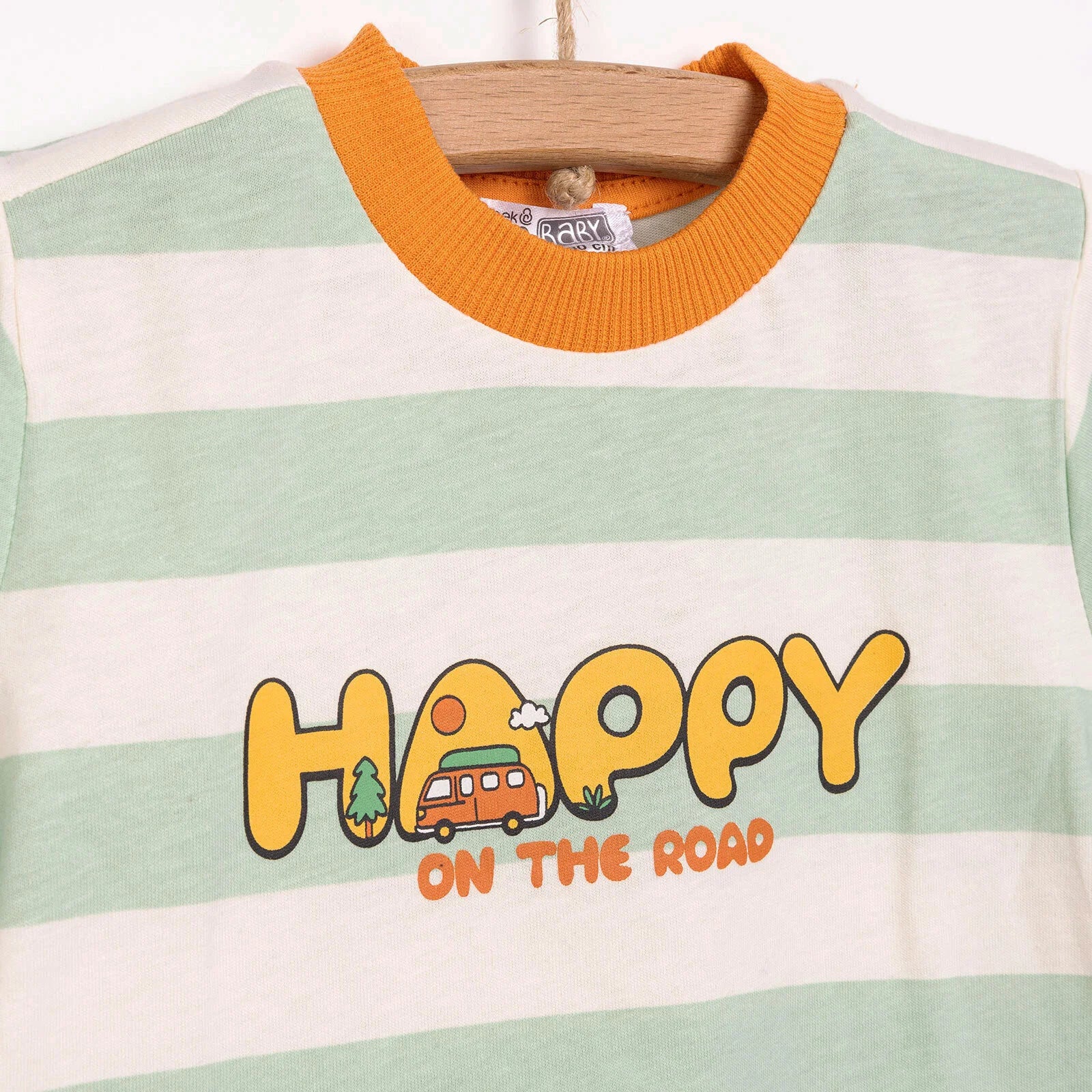 HelloBaby Happy On The Road Boy T-shirt - Ecru - ebebek - Black Friday