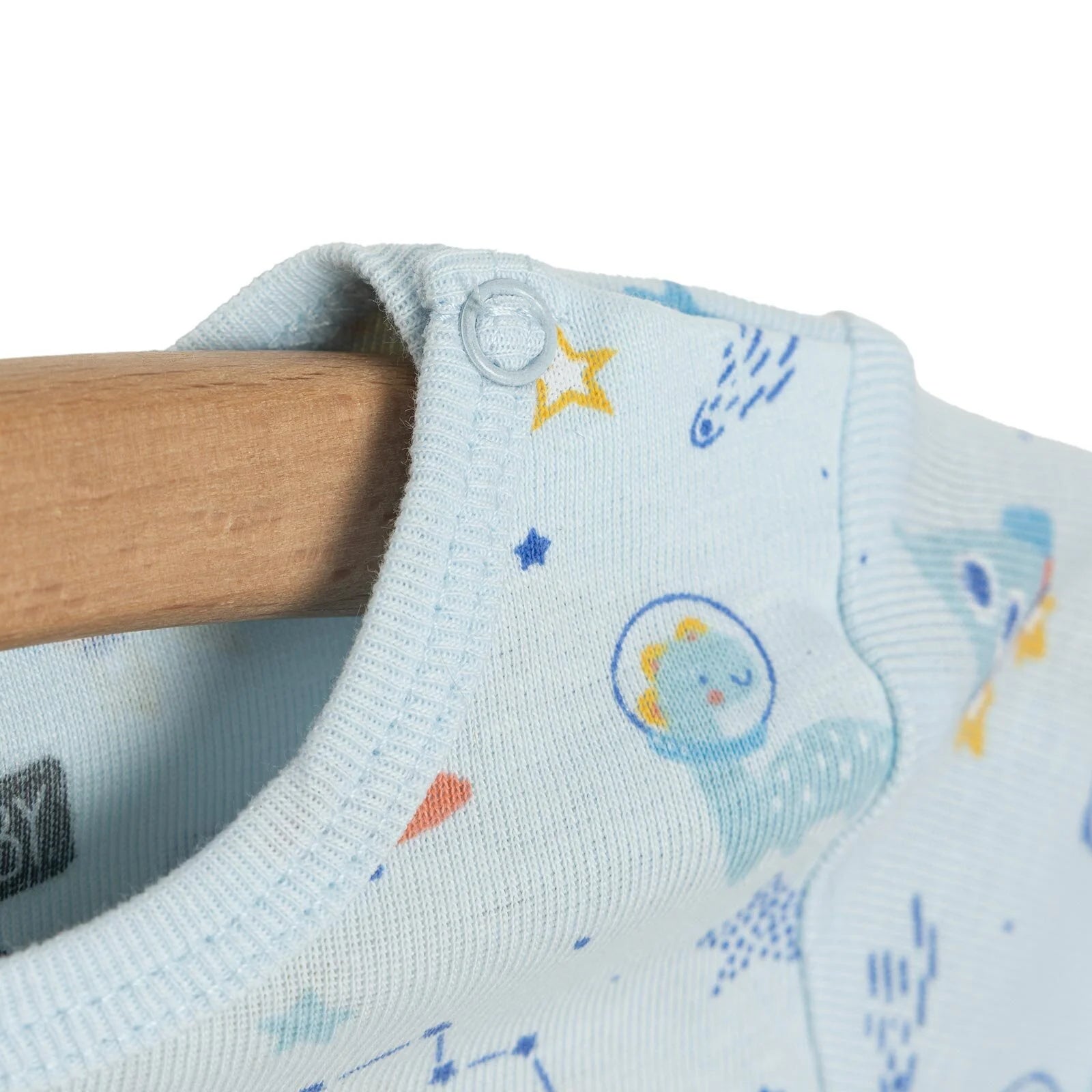 HelloBaby Galaxy Patterned Short Sleeve Bodysuit - Blue - ebebek - Black Friday