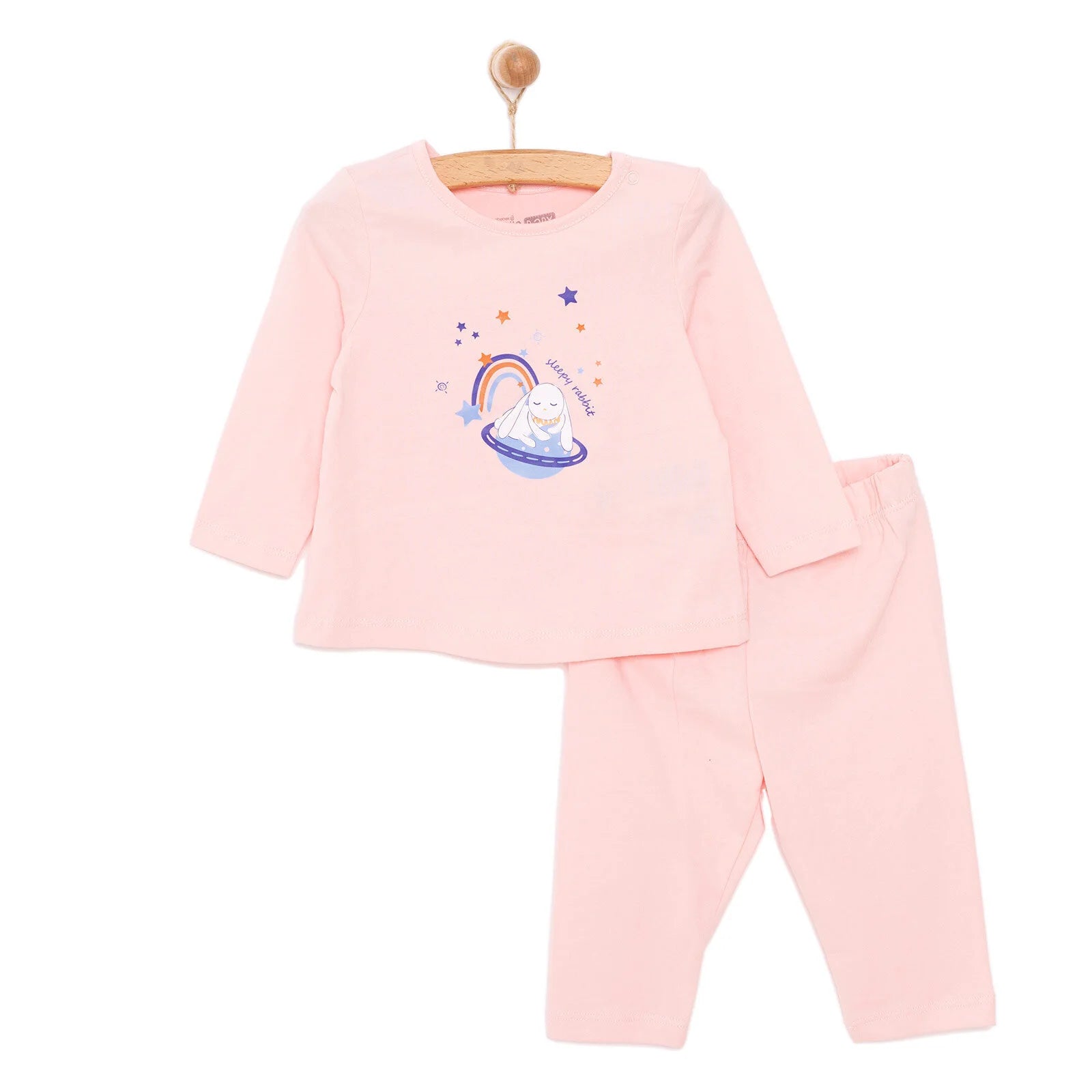 HelloBaby Neni Girl Long Sleeve Pyjamas - Light Pink - ebebek - Black Friday