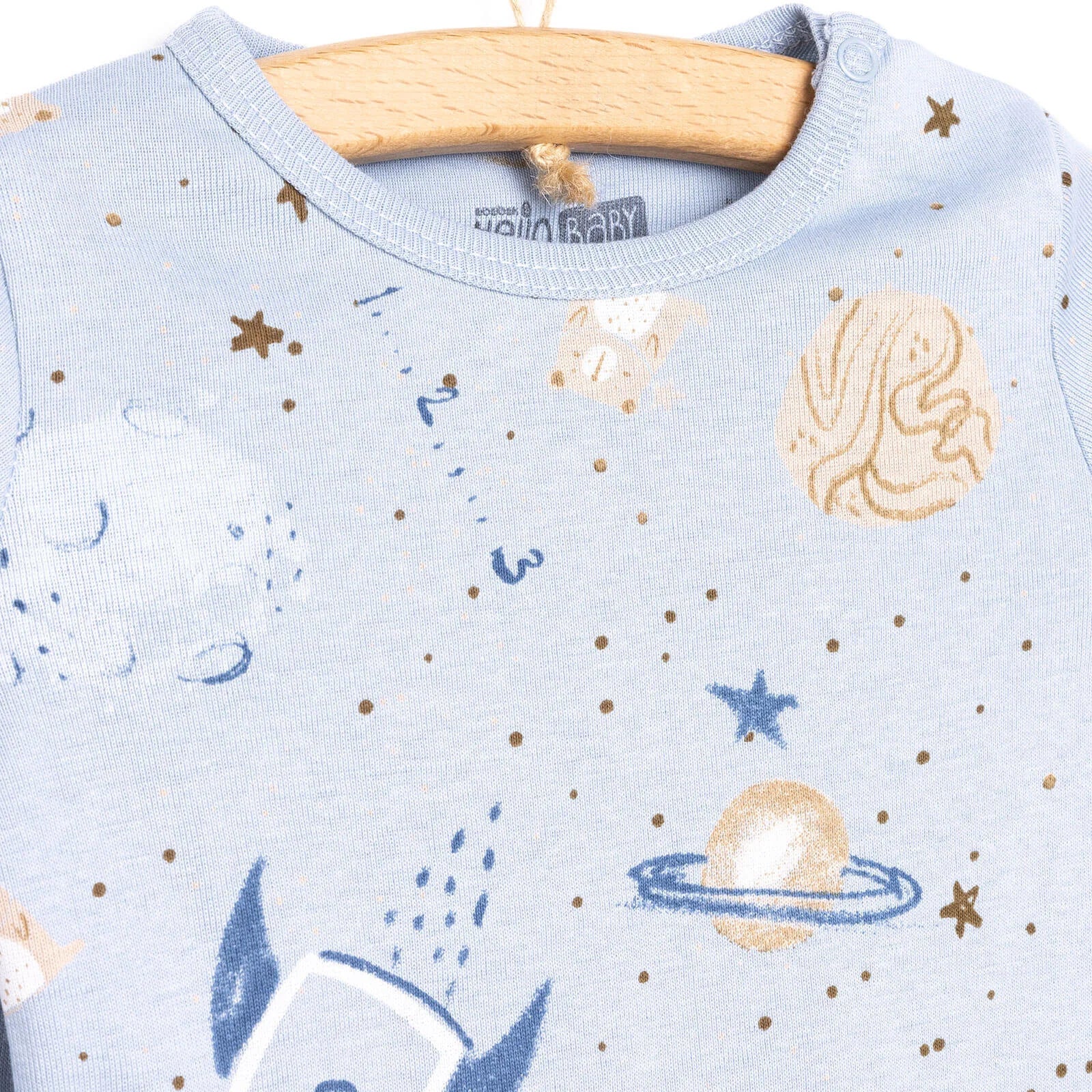 HelloBaby Baby Boy Long Sleeve Bodysuit - Blue - ebebek - Black Friday