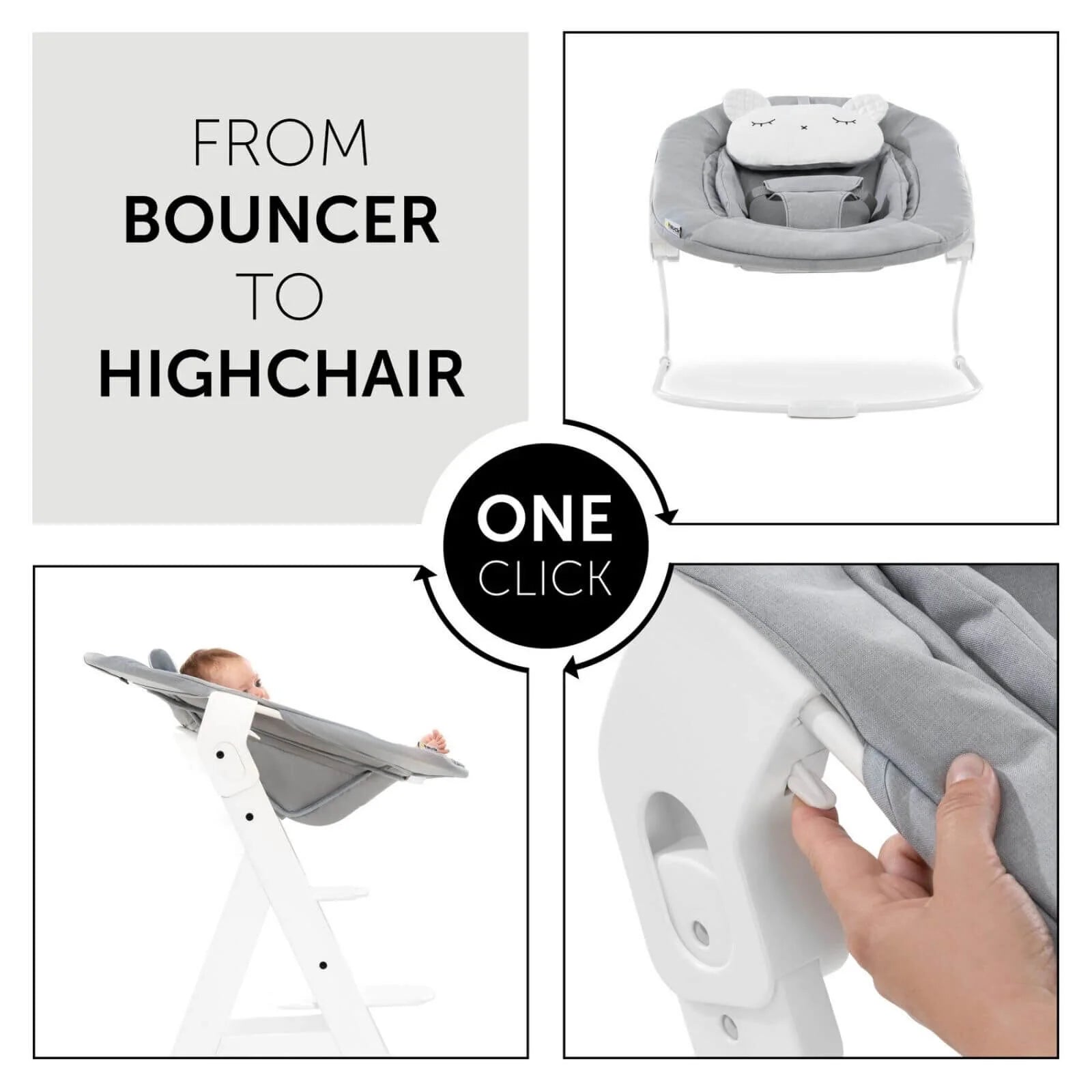 Hauck Alpha Bouncer 2 - in - 1 - Light Grey - ebebek - Black Friday