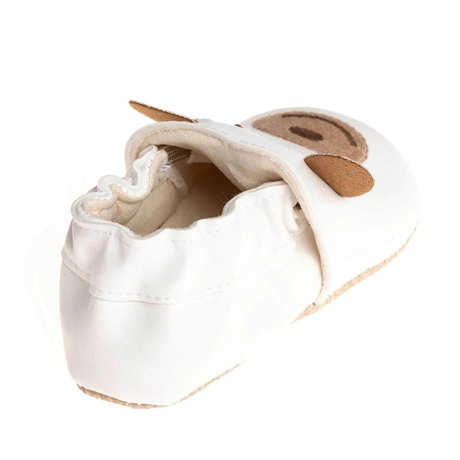 Papulin Unisex Bear Patterned Booties - White - ebebek - Black Friday