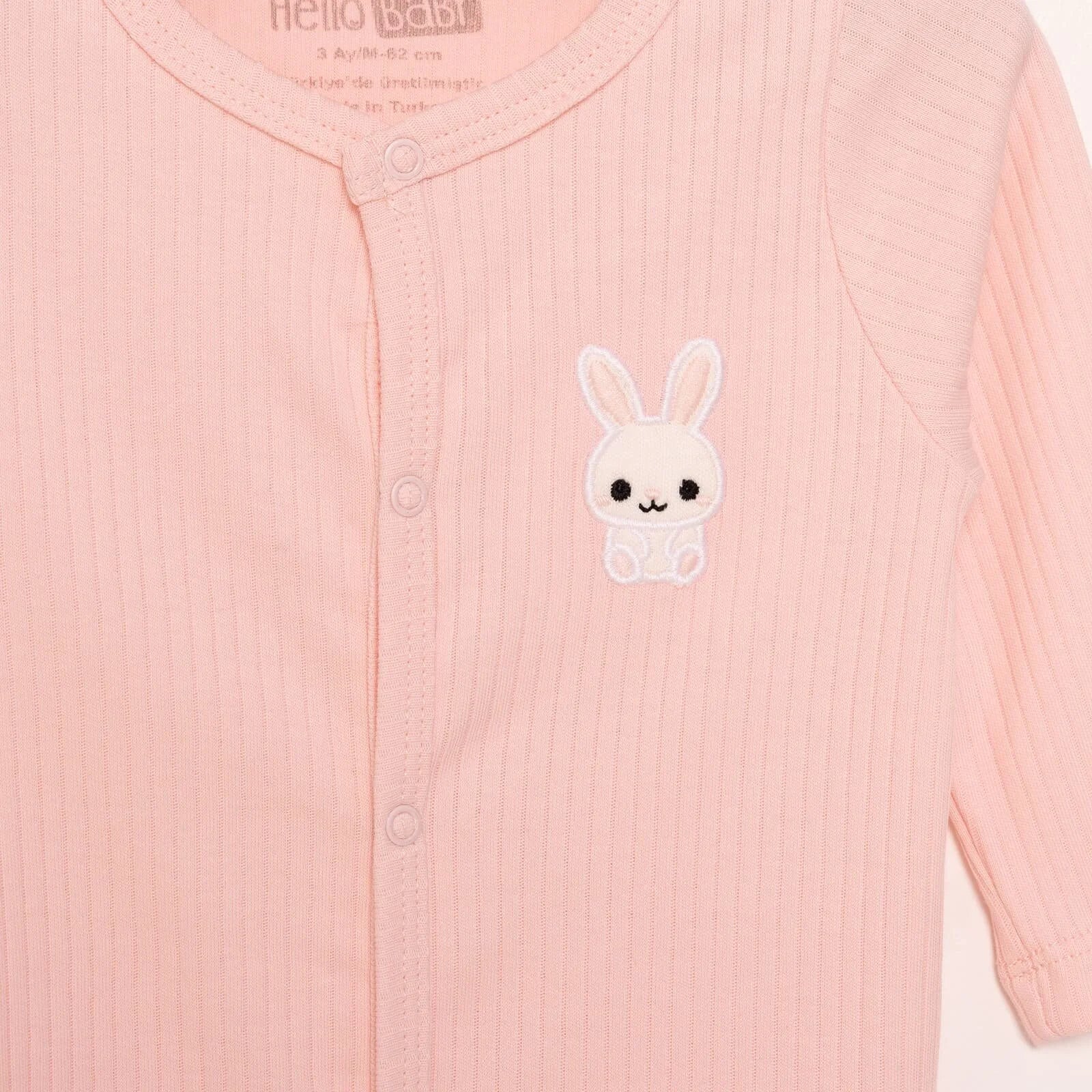 HelloBaby Newborn Girl Footed Jumpsuit - Light Pink - ebebek - Black Friday