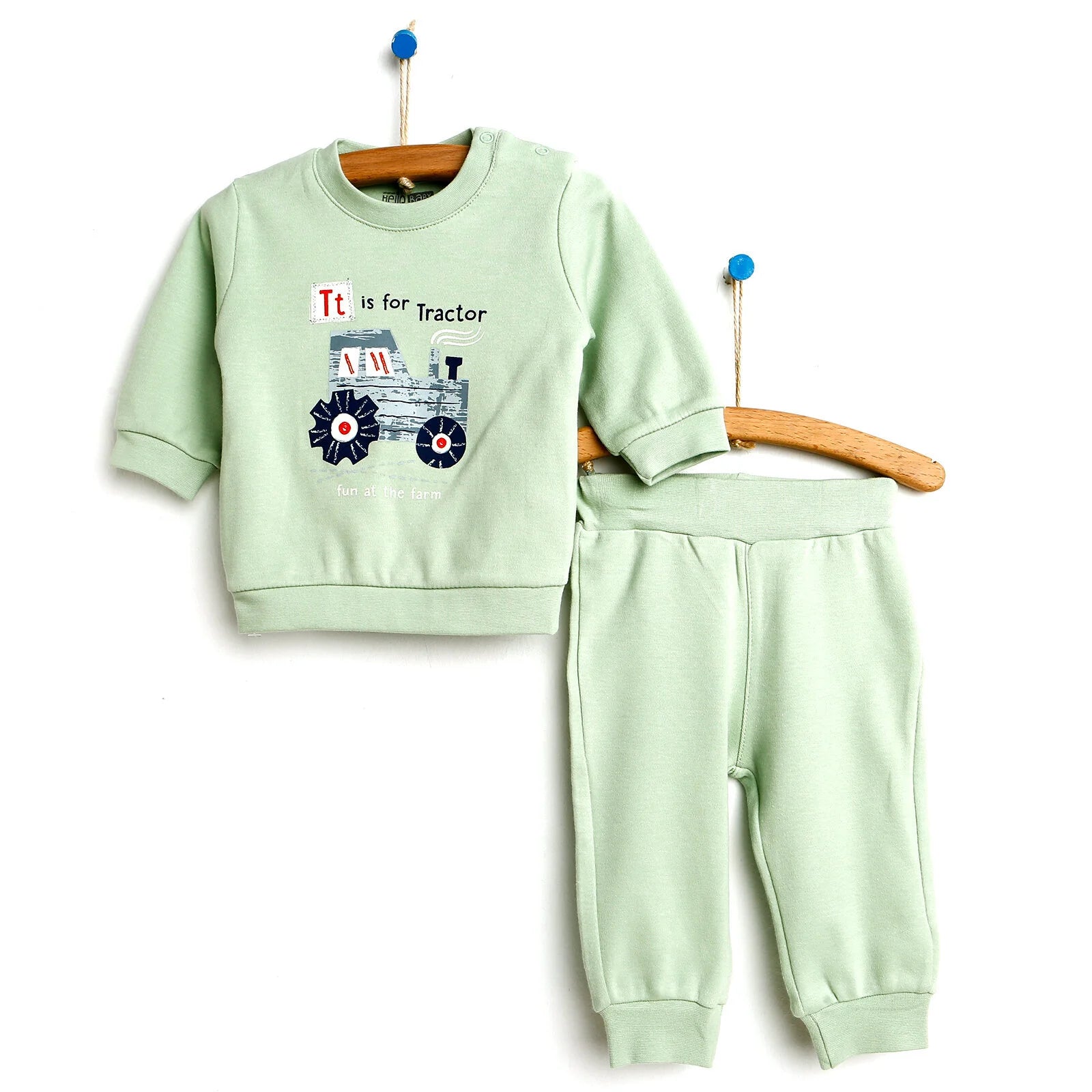 HelloBaby Basic Baby Boy Tracksuit - Green - ebebek - Black Friday