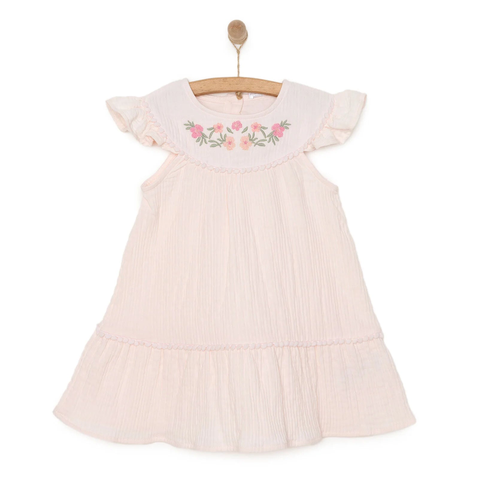 HelloBaby Rustik Girl Dress - Salmon - ebebek - Black Friday