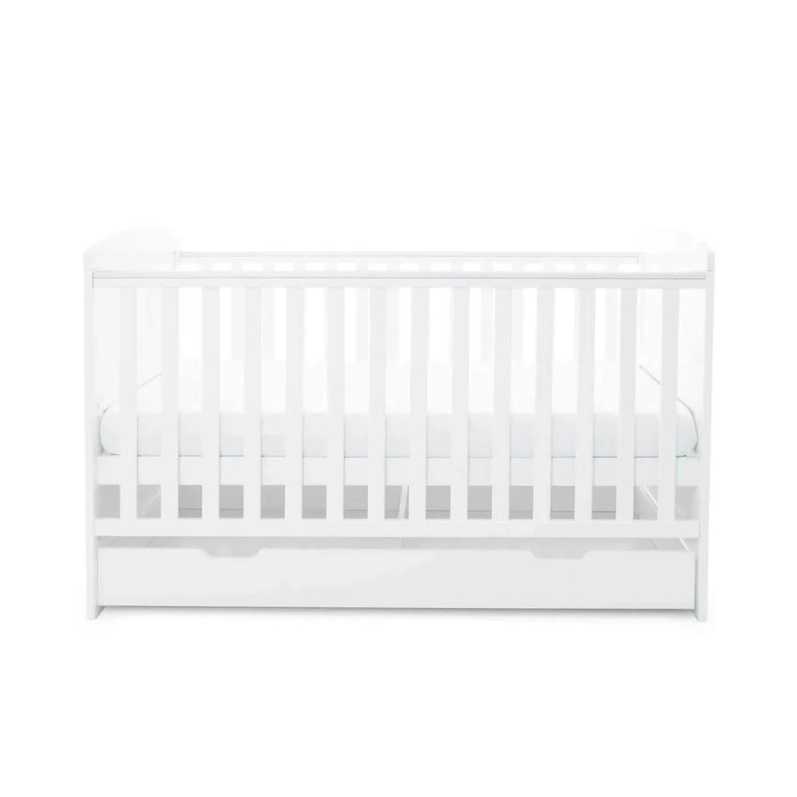 Ickle Bubba Coleby Classic Cot Bed & Under Drawer White - Fibre Mattress - ebebek - Black Friday