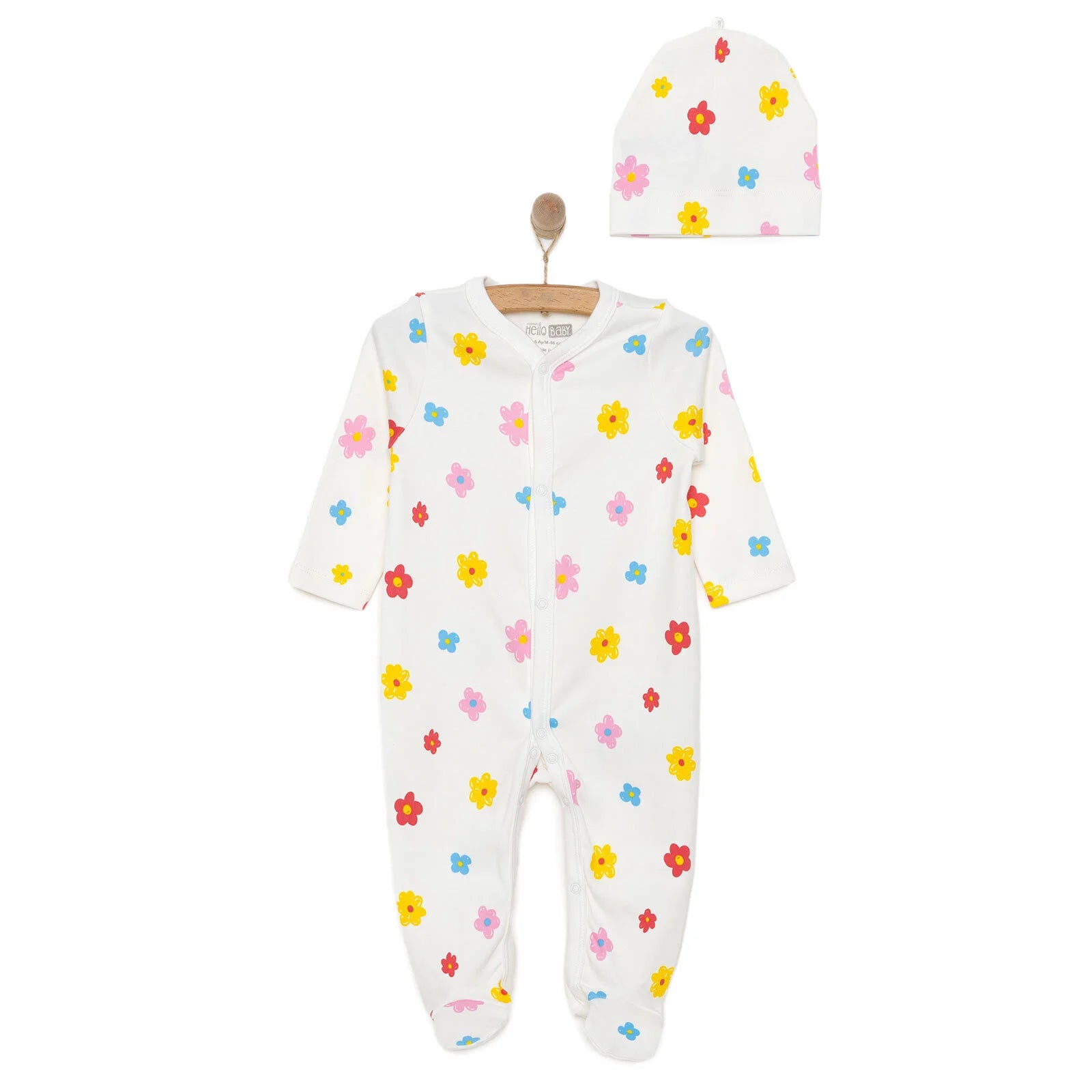 HelloBaby Girl Jumpsuit & Hat - Yellow - ebebek - Black Friday