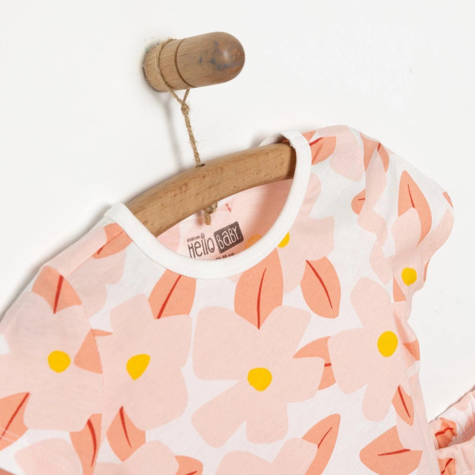 HelloBaby Baby Girl Short Sleeve Pyjamas Set - Ecru - ebebek - Black Friday