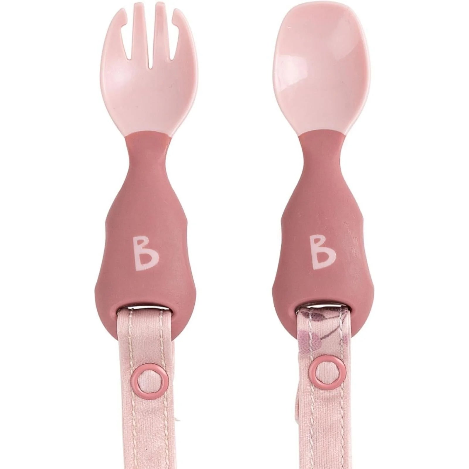 Bibado Handi Cutlery Attachable Weaning Cutlery Set 6+ months Pack of 2 - Blush - ebebek - Black Friday