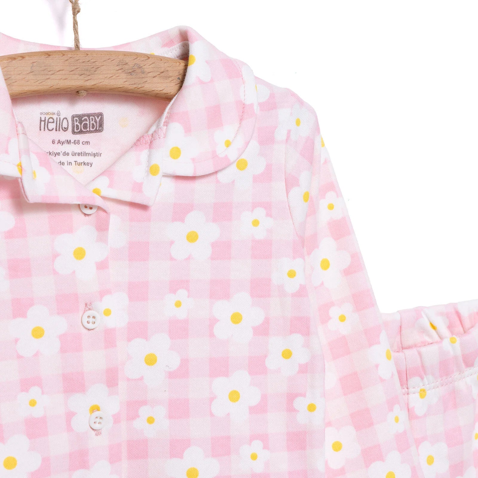 HelloBaby Girl Long Sleeve Pyjamas Set - Light Pink - ebebek - Black Friday