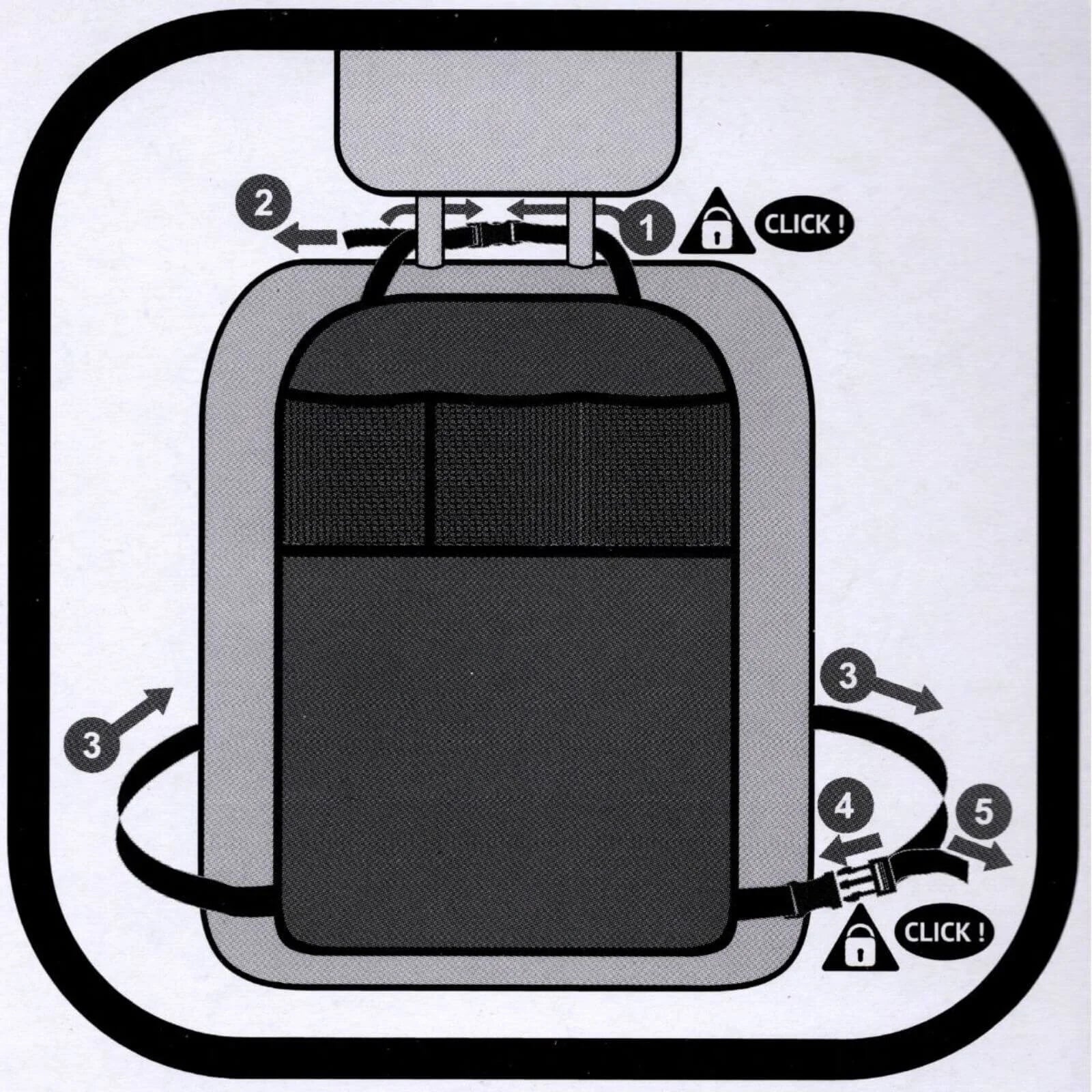 Clippasafe Seat Back Scuff Protector with Storage Pockets - ebebek - Black Friday