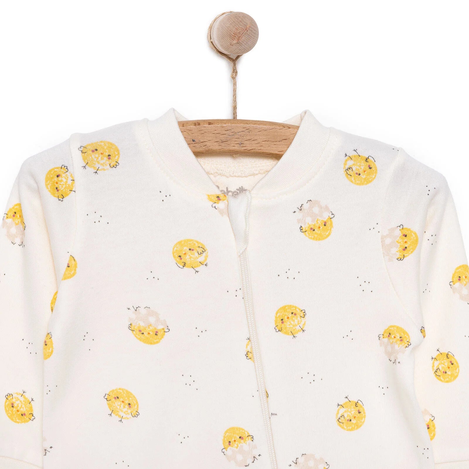 HelloBaby Newborn Chıck Chıck Unisex Jumpsuit - Ecru - ebebek - Black Friday