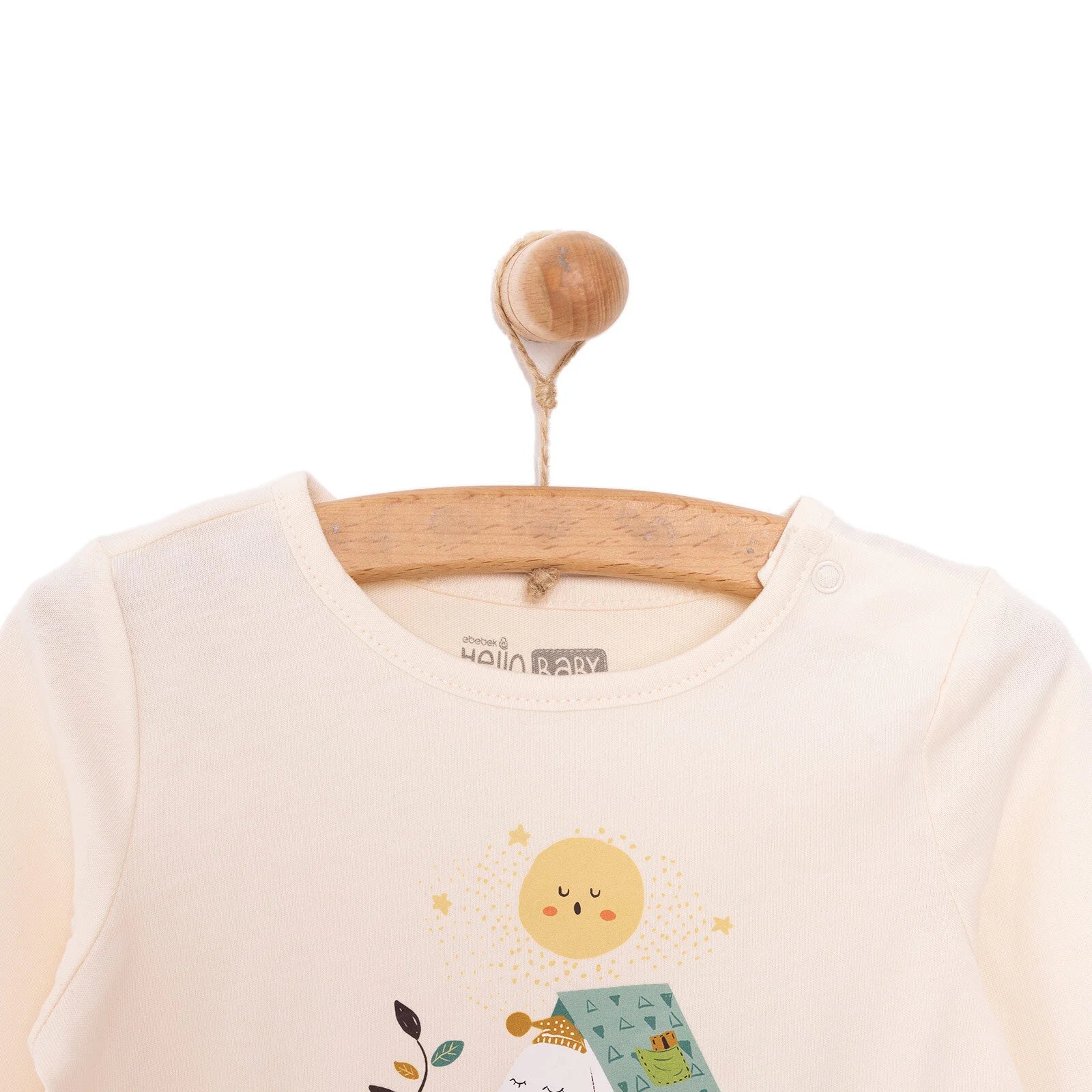 HelloBaby Boy Long Sleeve Pyjamas Set - Ecru - ebebek - Black Friday