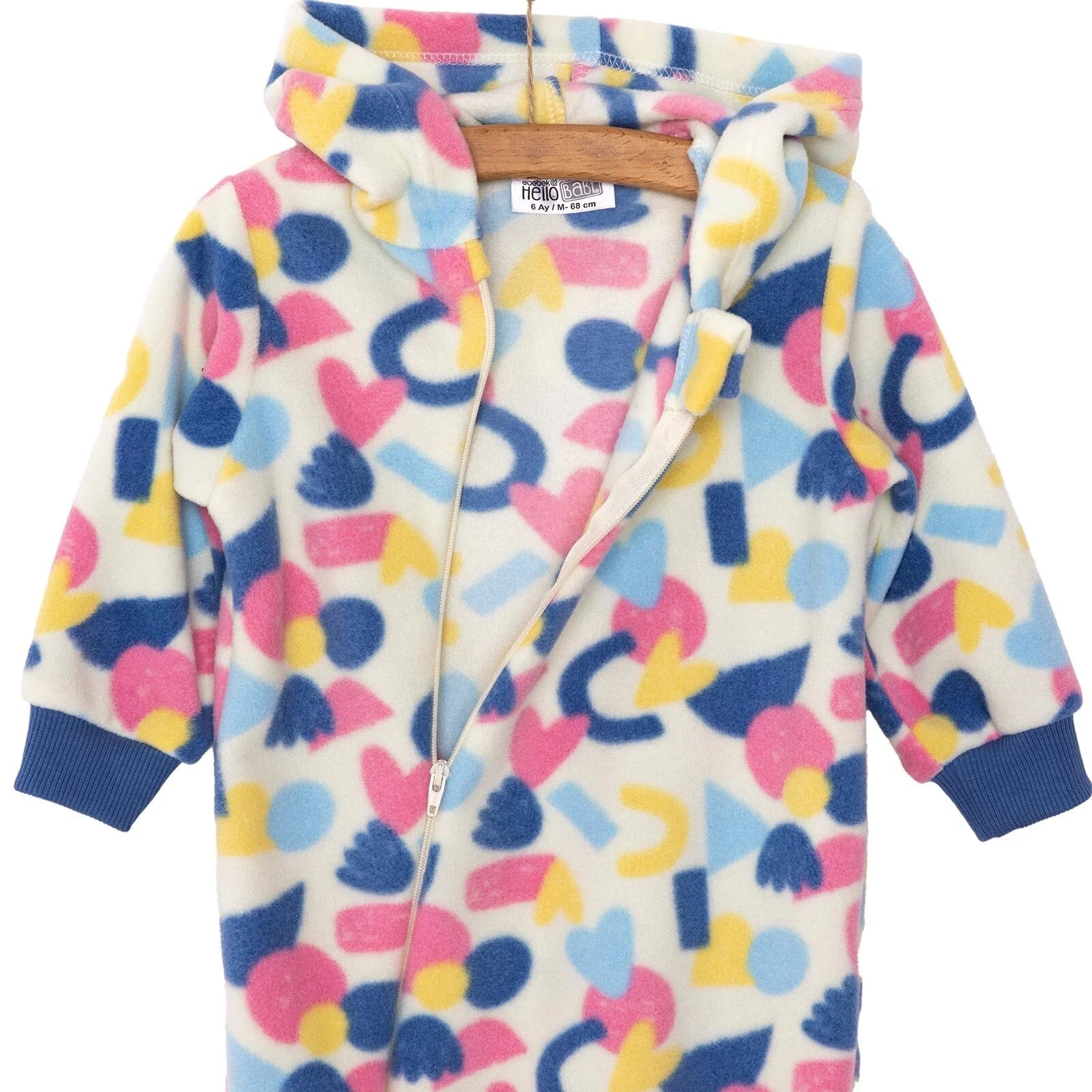 HelloBaby Basic Repeat Printed Fleece Jumpsuit - Printed - ebebek - Black Friday