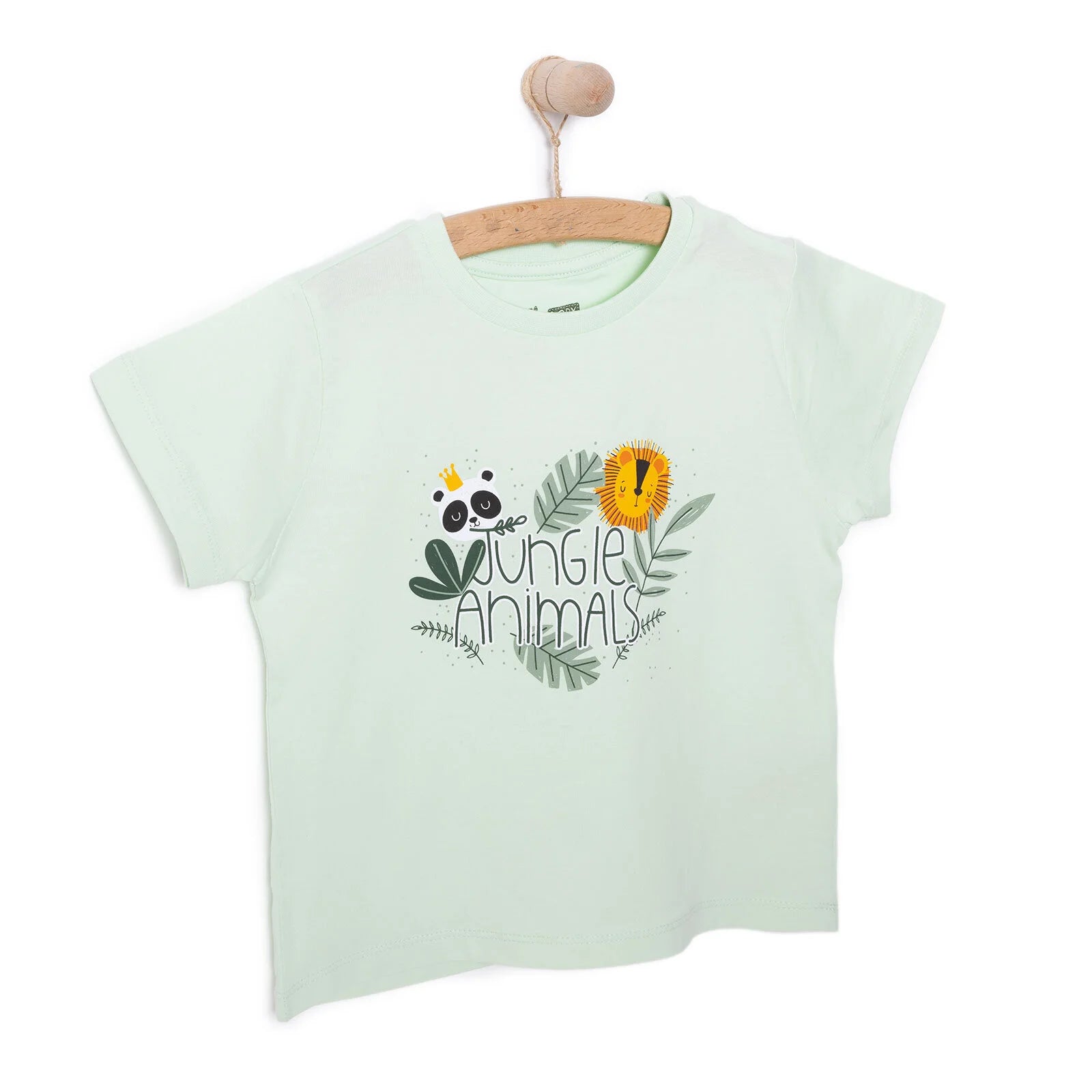 HelloBaby Basic Boy Jungle Animals Tshirt - Light Green - ebebek - Black Friday