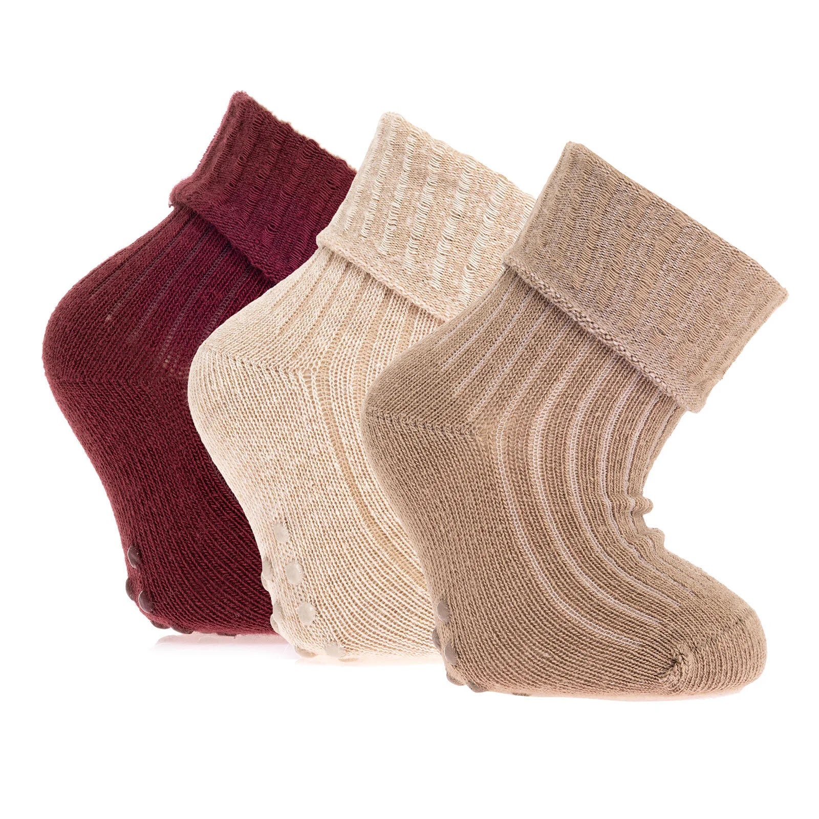 HelloBaby Unisex Pack of 3 Socks - Brown - ebebek - Black Friday