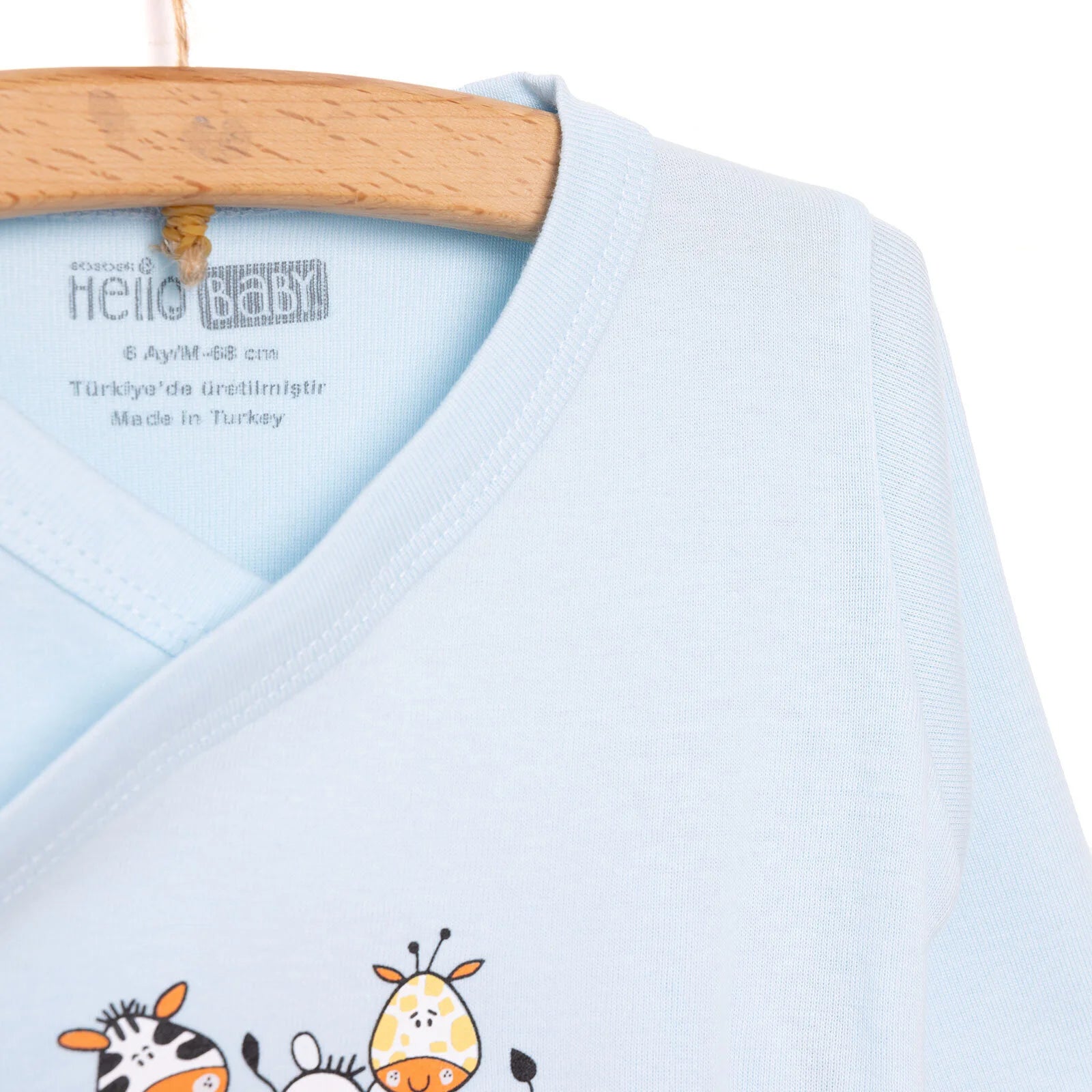 HelloBaby Baby Boy Long Sleeve Body - Light Blue - ebebek - Black Friday