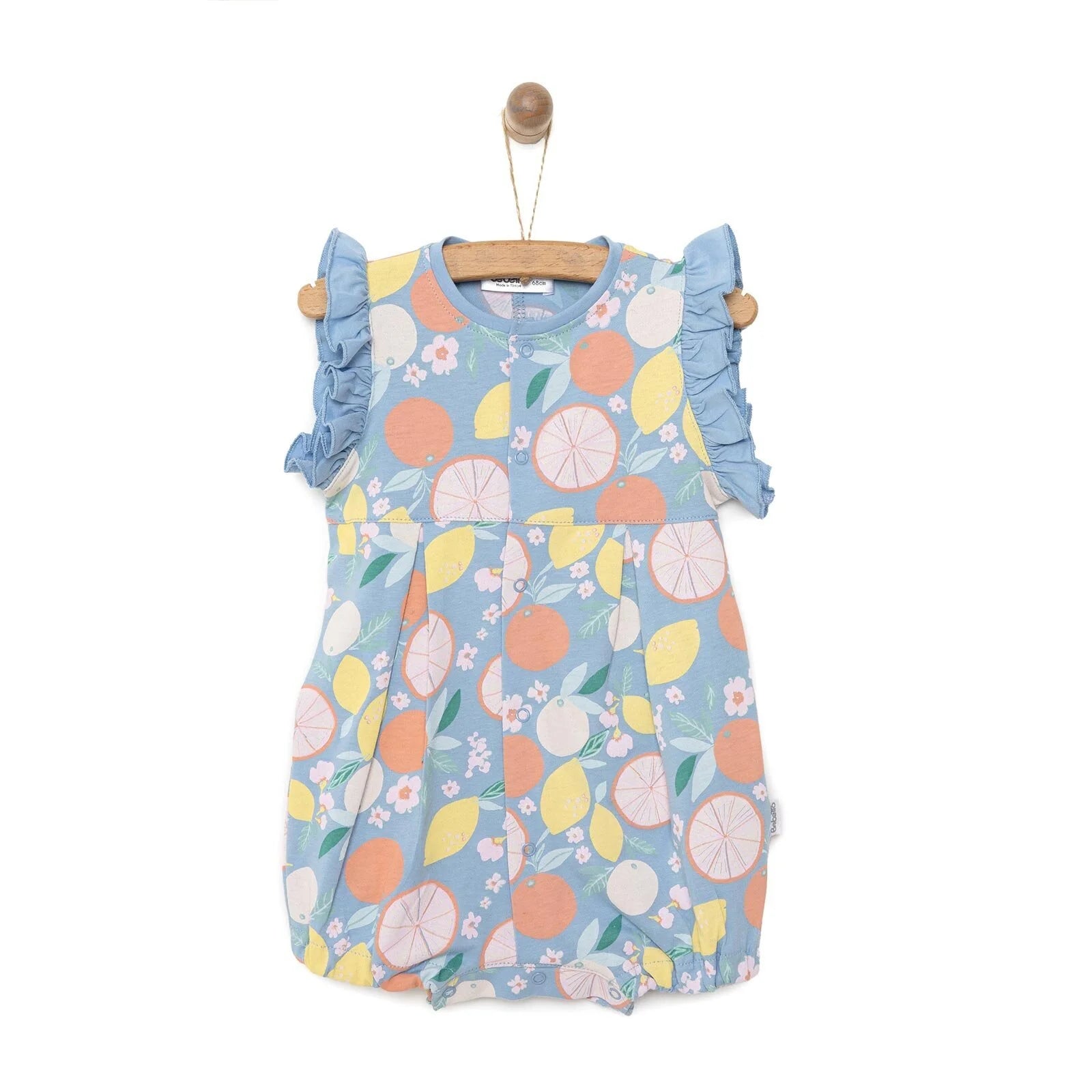 Bebetto Newborn Aloha Short Overalls - Light Blue - ebebek - Black Friday