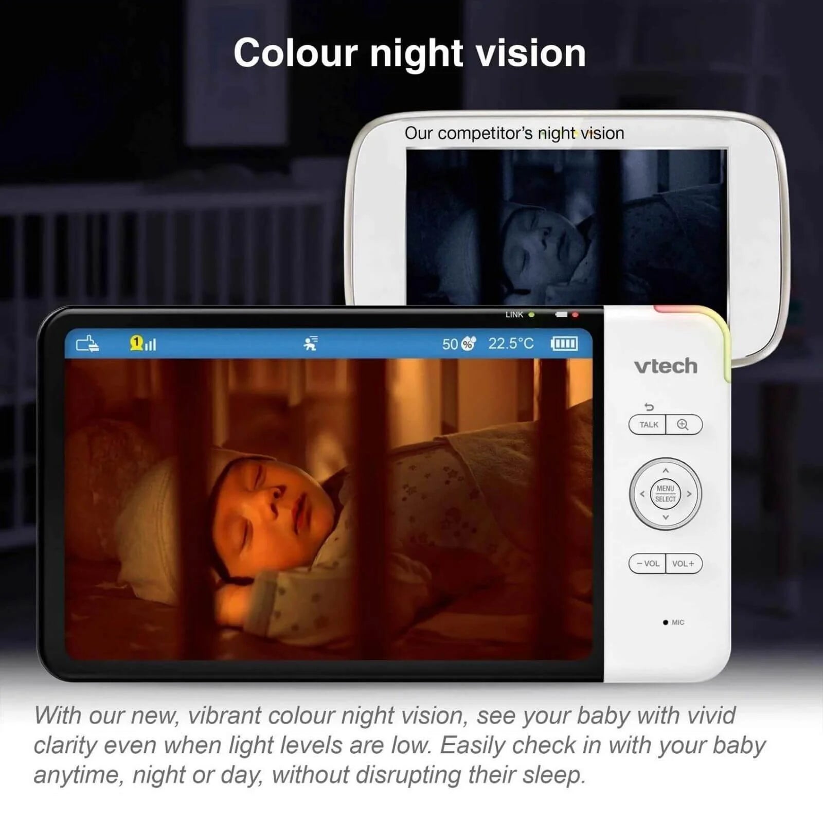 VTech RM7767HD 7inch Smart Wi - Fi Baby Monitor - ebebek - Black Friday