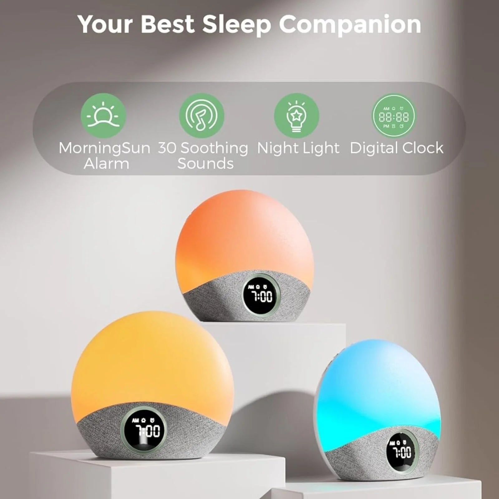 Momcozy Sunrise Echo Sound Machine Nightlight & Alarm Clock - ebebek - Black Friday