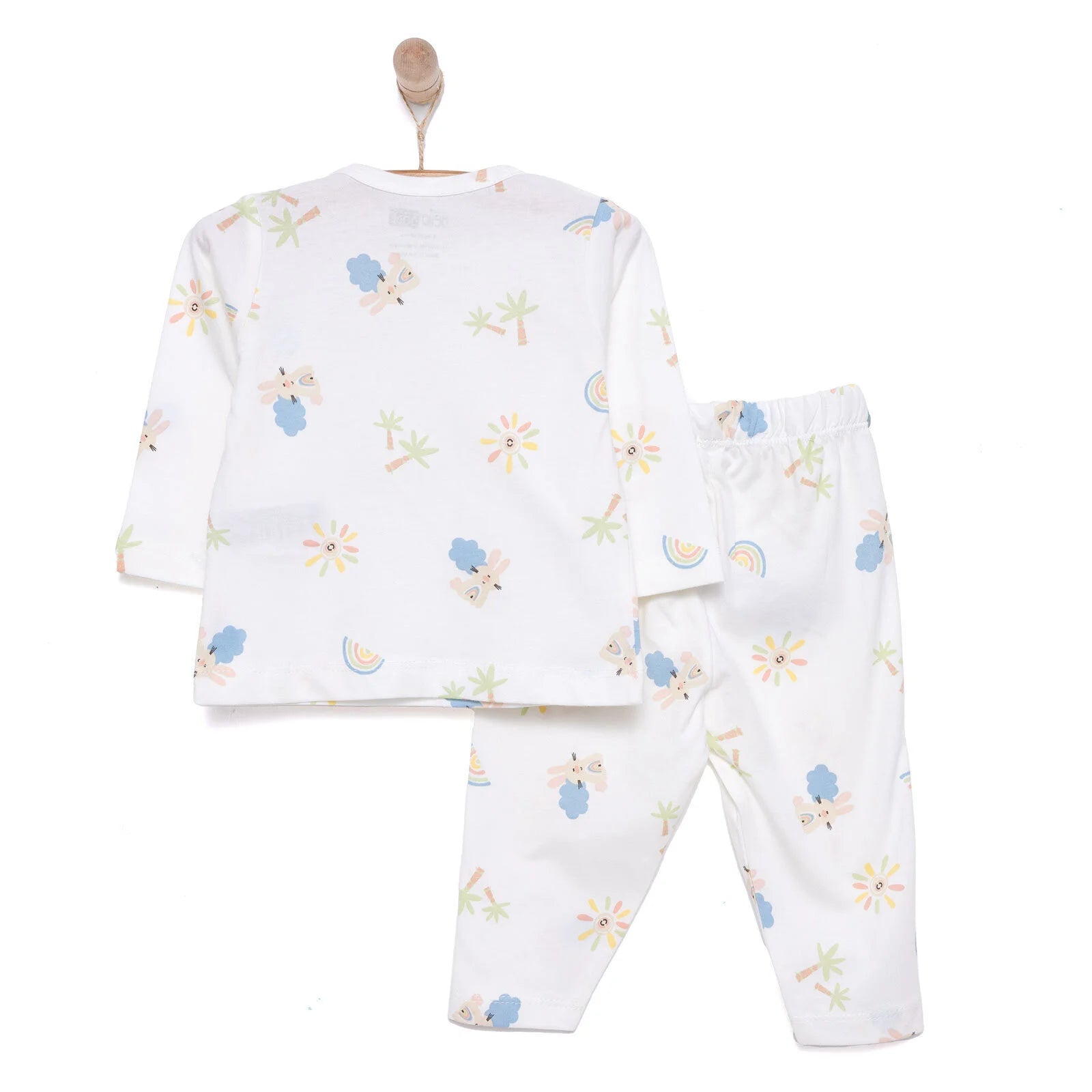 HelloBaby Girl Long Sleeve Pyjamas Set - White - ebebek - Black Friday