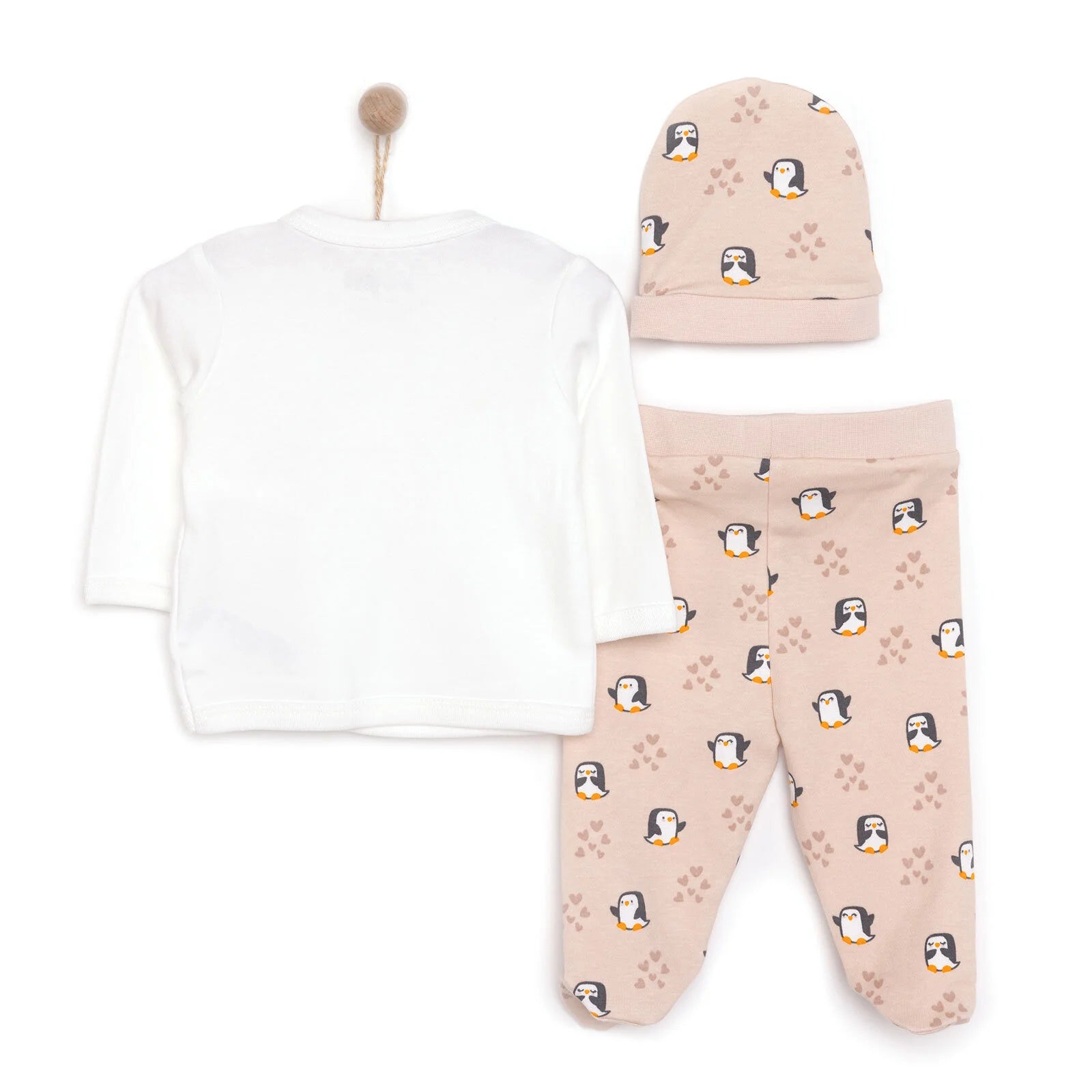 HelloBaby Wrapover Top - Hat - Footed Bottom - Pink - ebebek - Black Friday