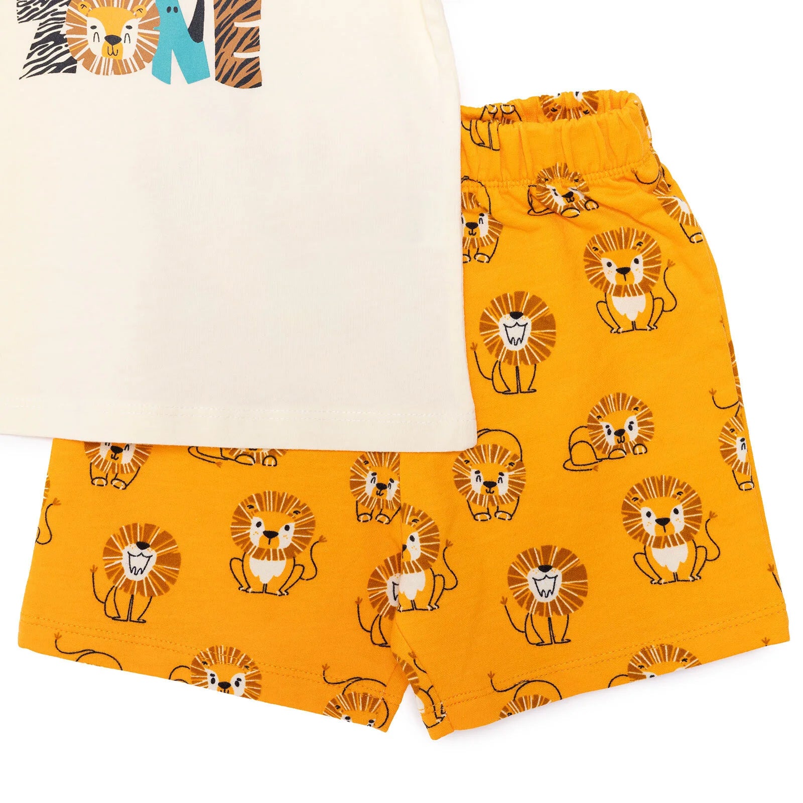 HelloBaby Basic Boy Lion Printed Tshirt - Light Yellow - ebebek - Black Friday