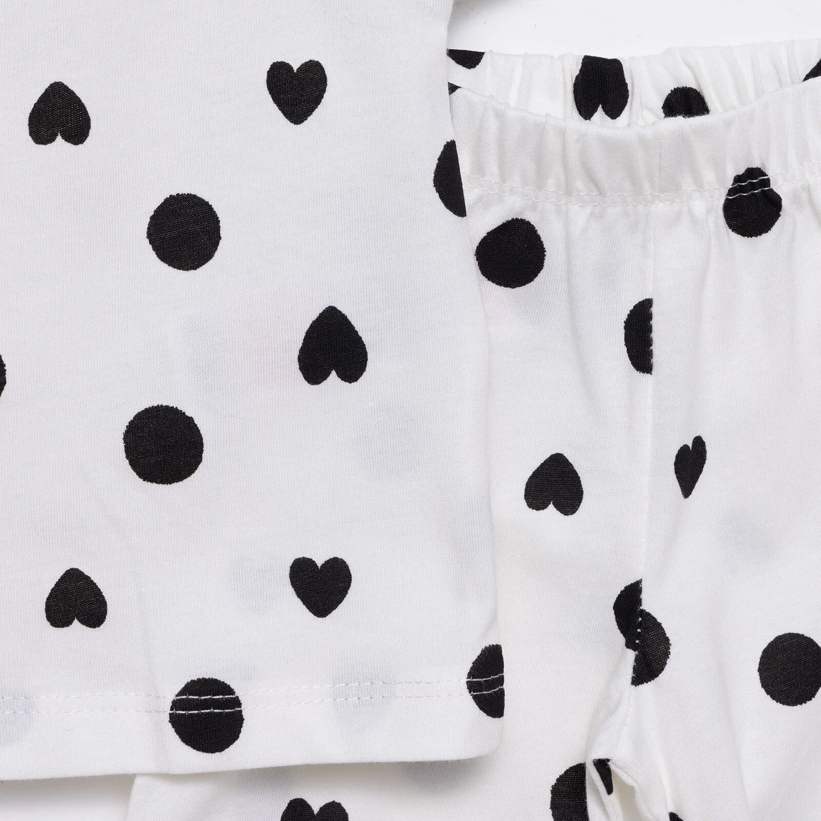 HelloBaby Girl Short Sleeve Pyjamas Set - Ecru - ebebek - Black Friday