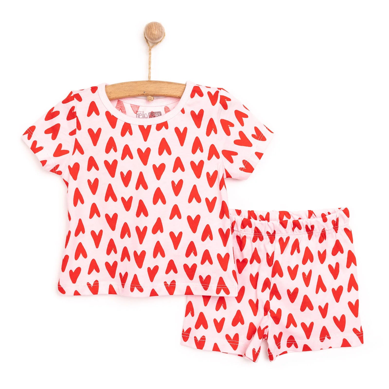 HelloBaby Baby Girl Short Sleeve Pyjamas Set - Pink - ebebek - Black Friday