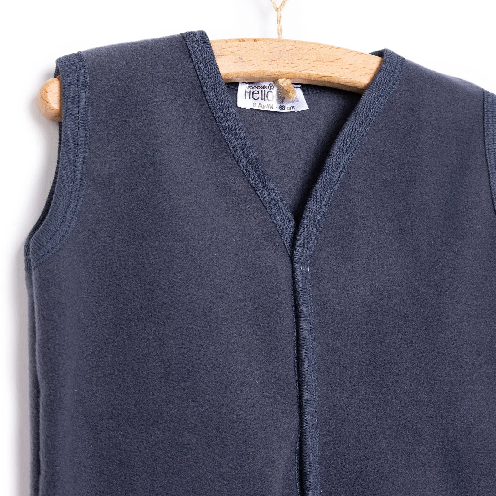 HelloBaby Basic Fleece Vest - Dark Grey - ebebek - Black Friday