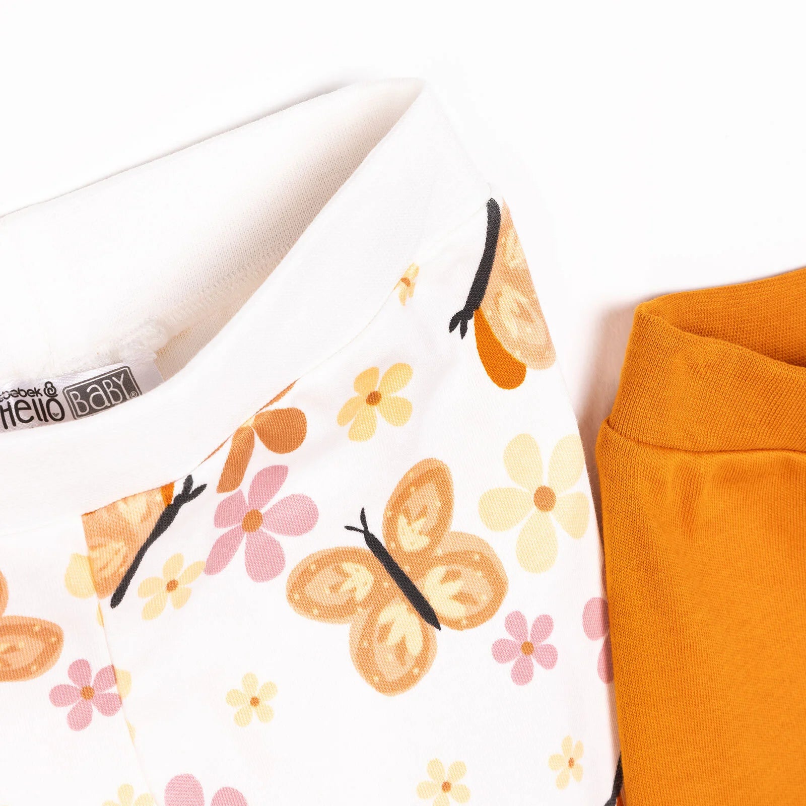 HelloBaby Basic Girl Butterfly Patterned Footed Bottom - Printed - ebebek - Black Friday