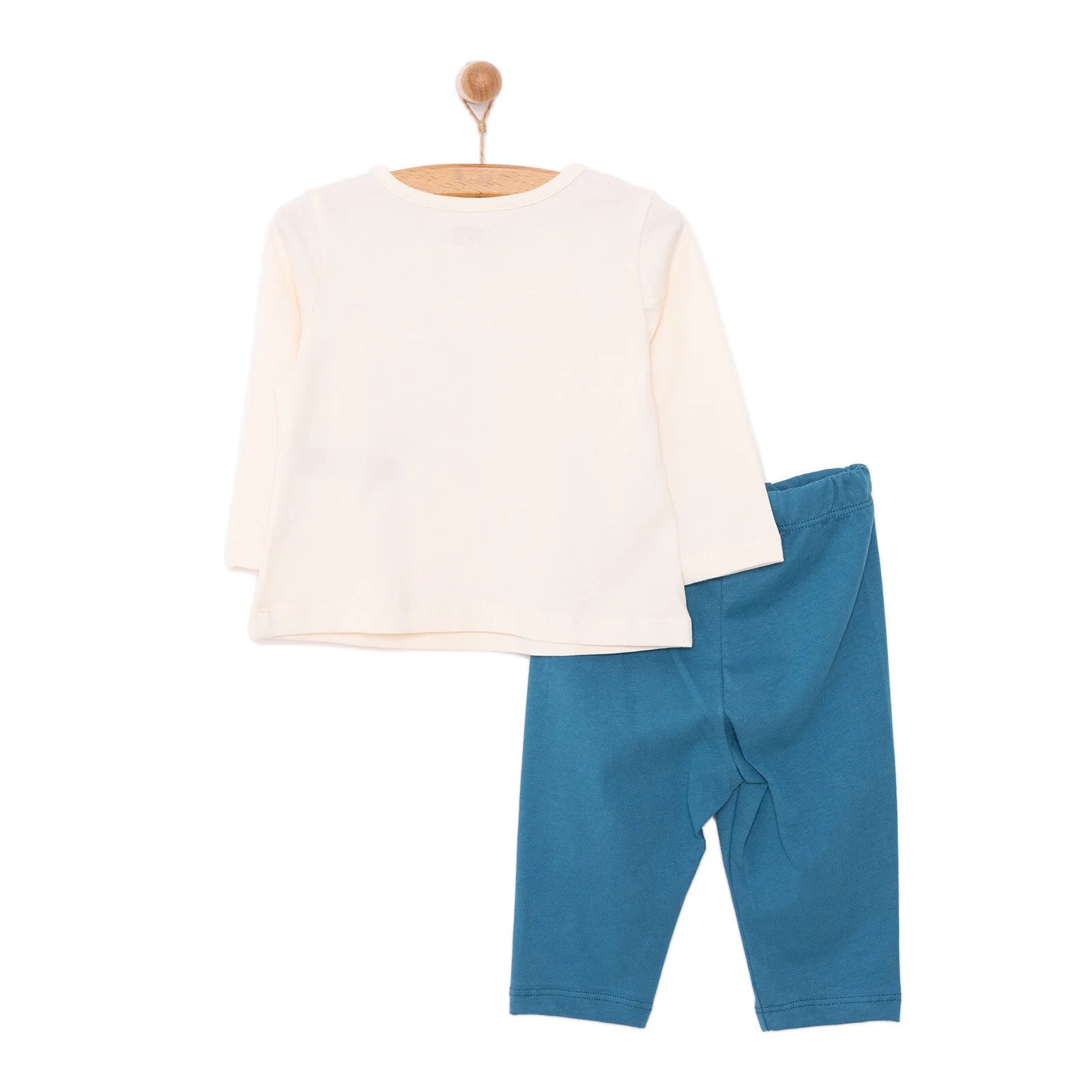 HelloBaby Boy Long Sleeve Pyjamas Set - Ecru - ebebek - Black Friday