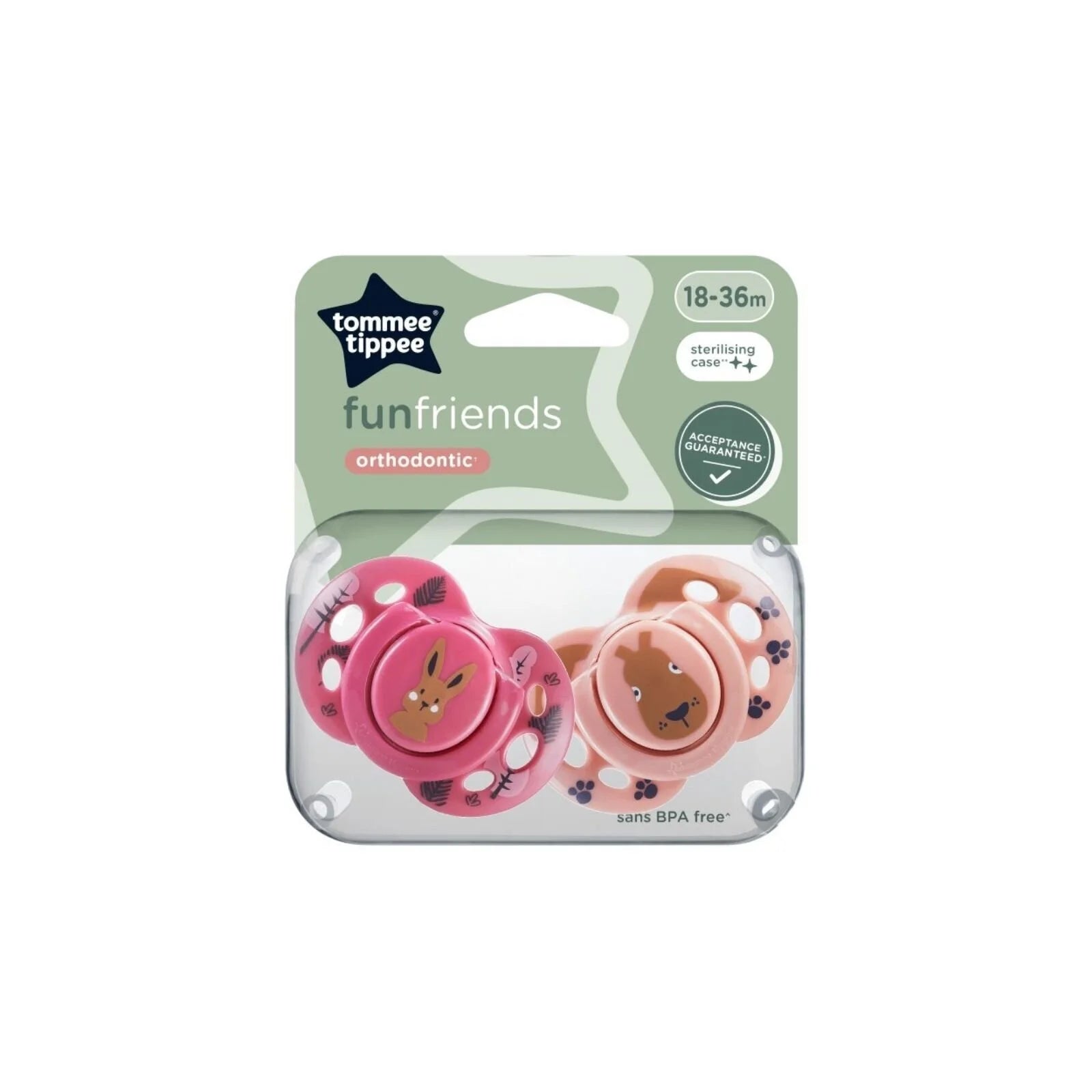 Tommee Tippee Fun Style Soother 18 - 36 months Pack of 2 Assorted - ebebek - Black Friday