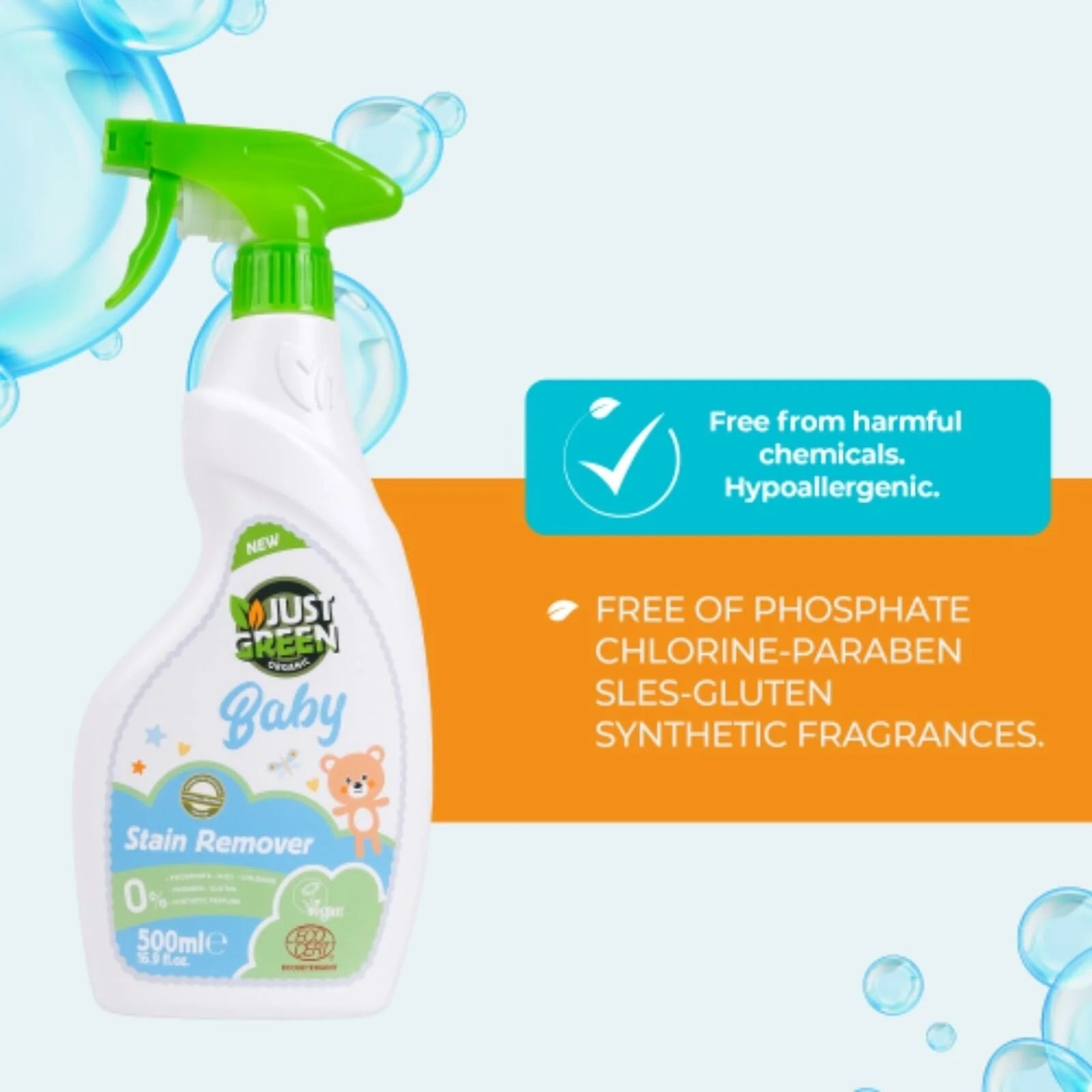 Just Green Organic Baby Stain Remover 500ml - ebebek - Black Friday