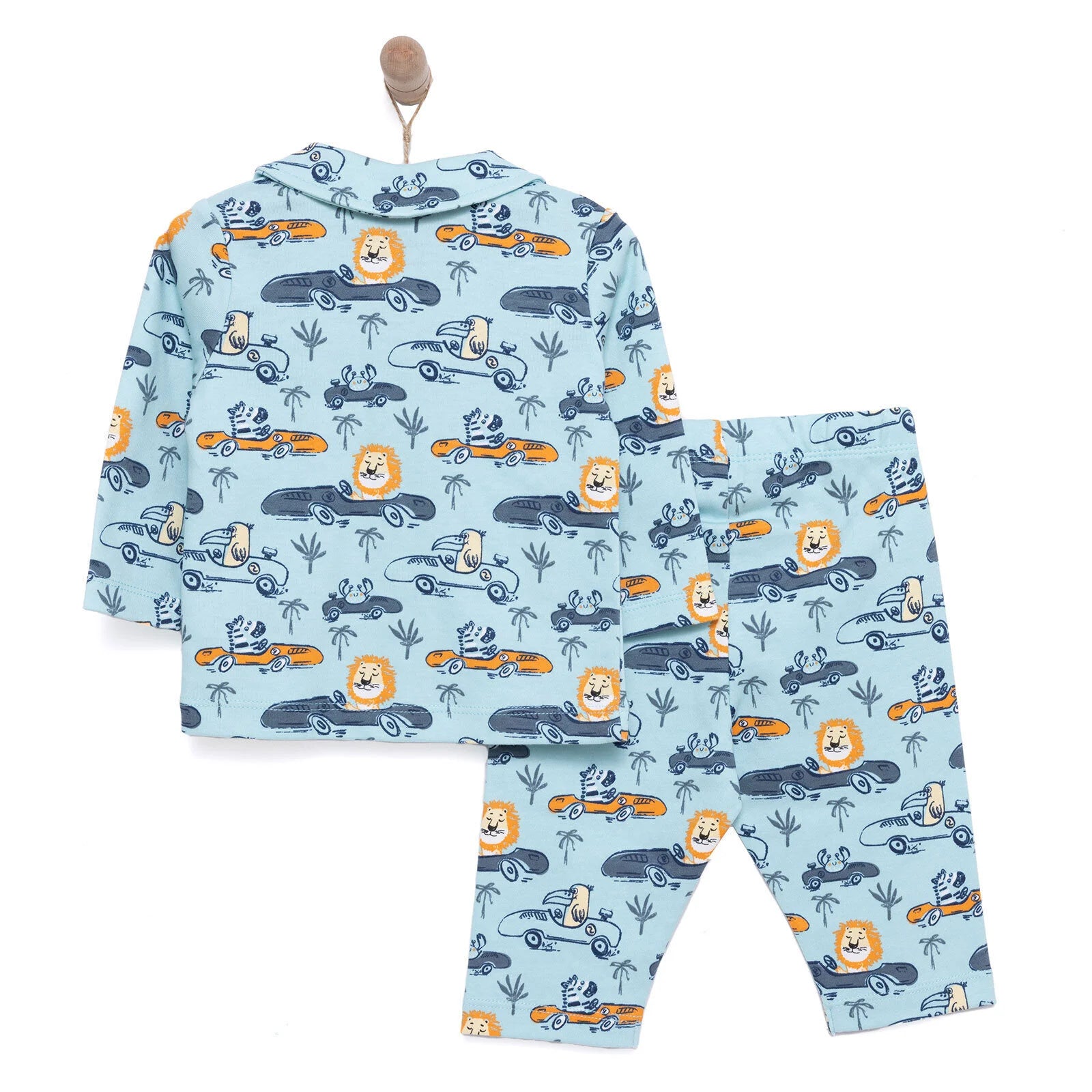 HelloBaby Boy Long Sleeve Pyjamas Set - Green - ebebek - Black Friday