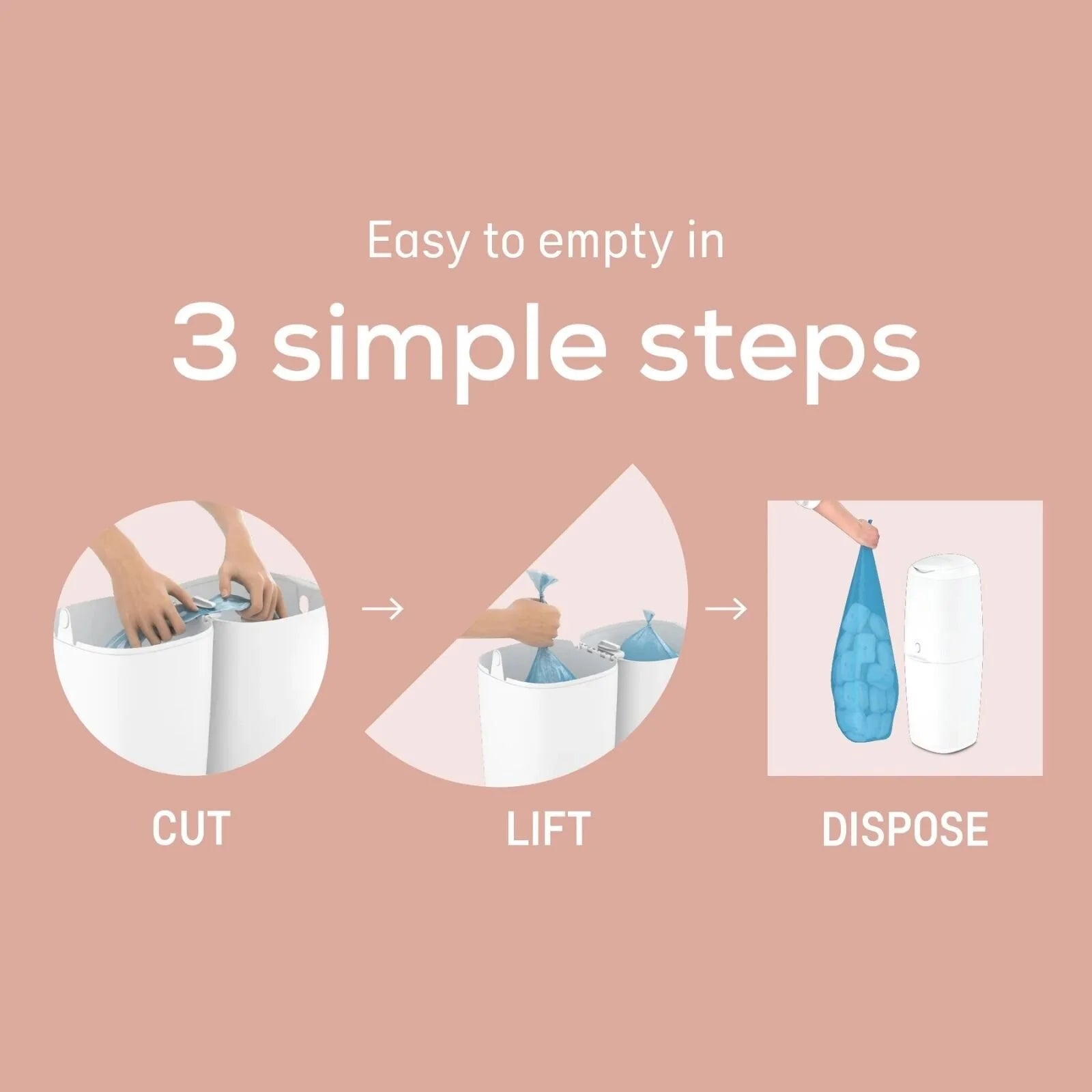 Angelcare Classic XL Nappy Bin with 1 Refill - ebebek - Black Friday