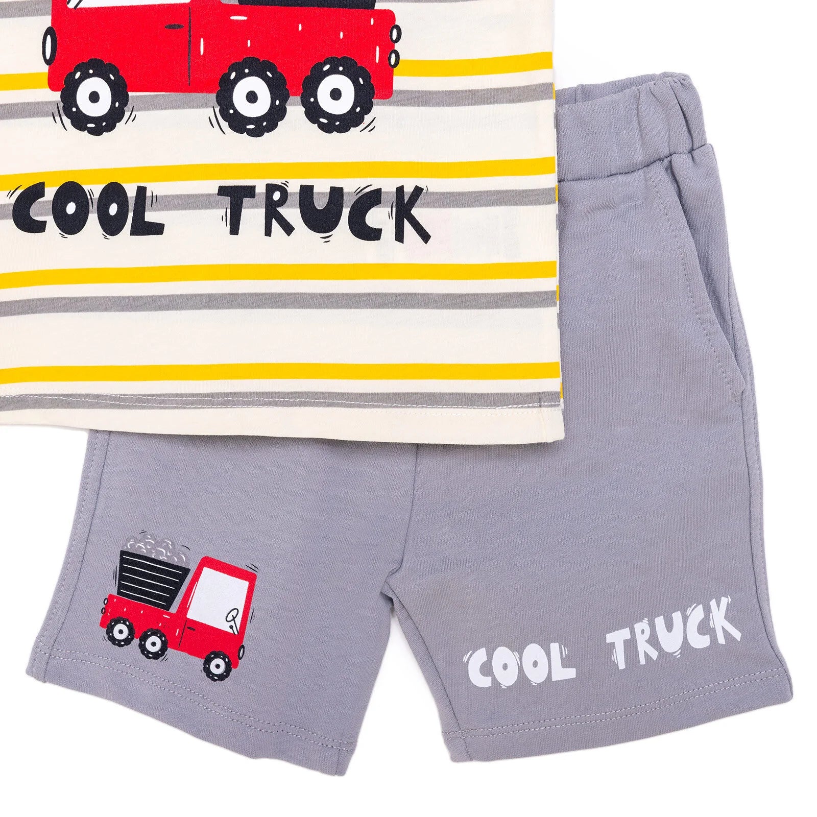 HelloBaby Cars&Roads Truck Printed Boy Tshirt - Anthracite - ebebek - Black Friday