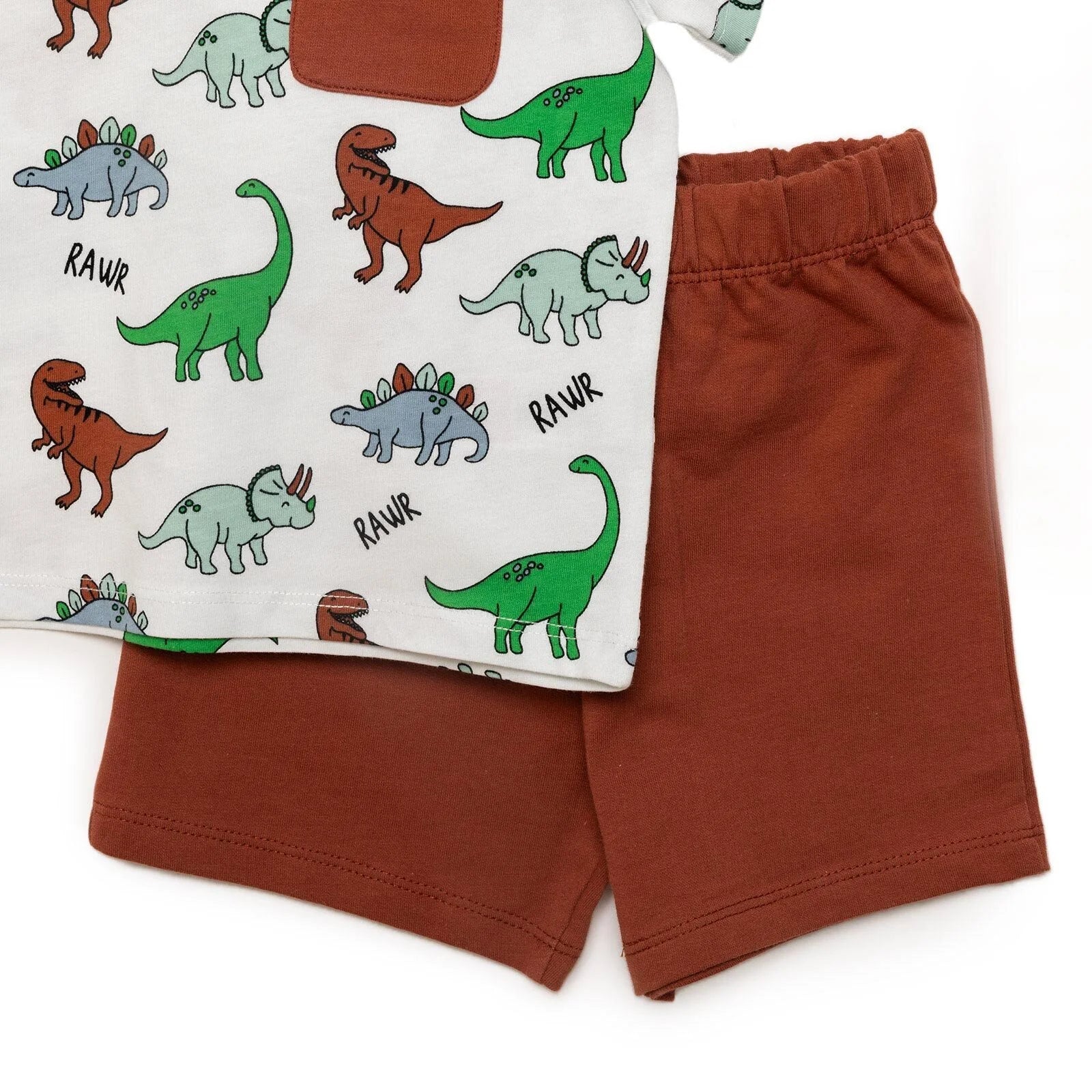 HelloBaby Basic Boy Dinosaur Patterned Tshirt - Brown - ebebek - Black Friday