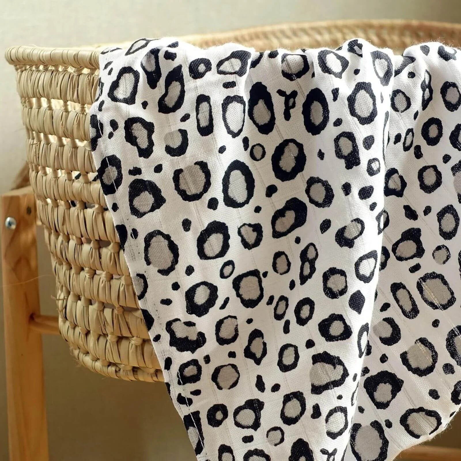 MuslinZ Bamboo/Organic Cotton Muslin Swaddle 120x120cm - Leopard - ebebek - Black Friday