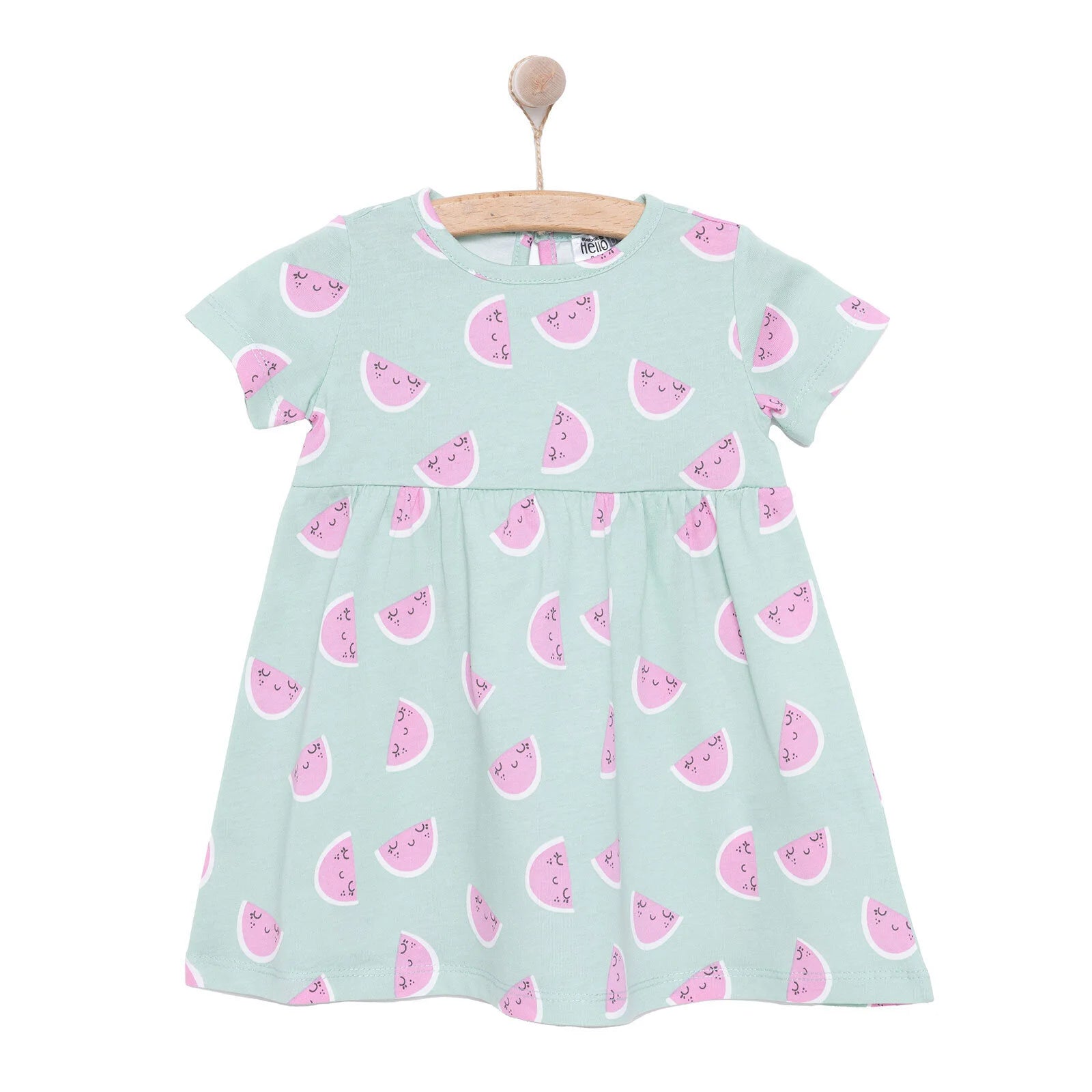 HelloBaby Basic Girl Watermelon Printed Dress - Dark Mint - ebebek - Black Friday