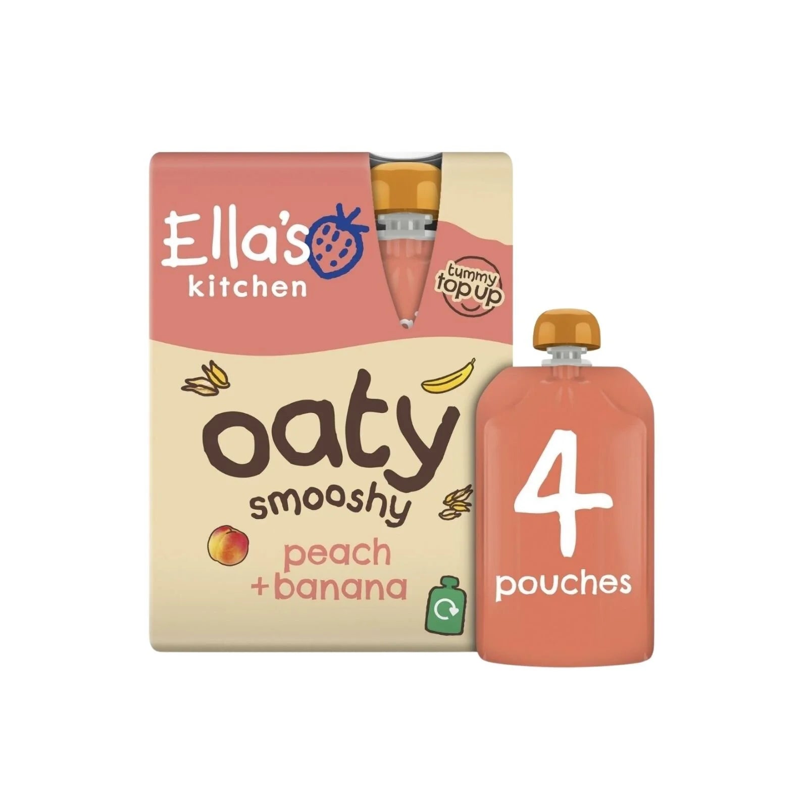 Ella's Kitchen Peach & Banana Oaty Smooshy 12+ months 360g (4x90g) - ebebek - Black Friday