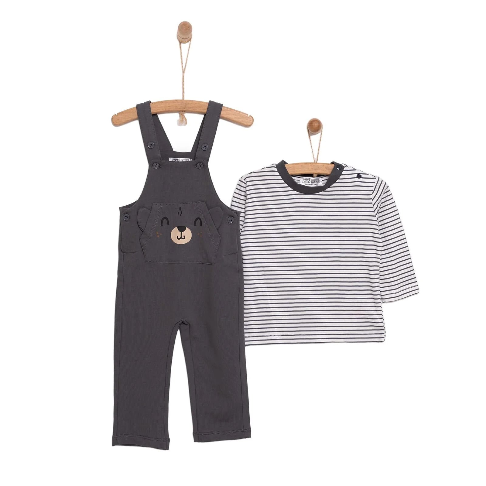 HelloBaby Dungaree - Sweatshirt - Dark Grey - ebebek - Black Friday