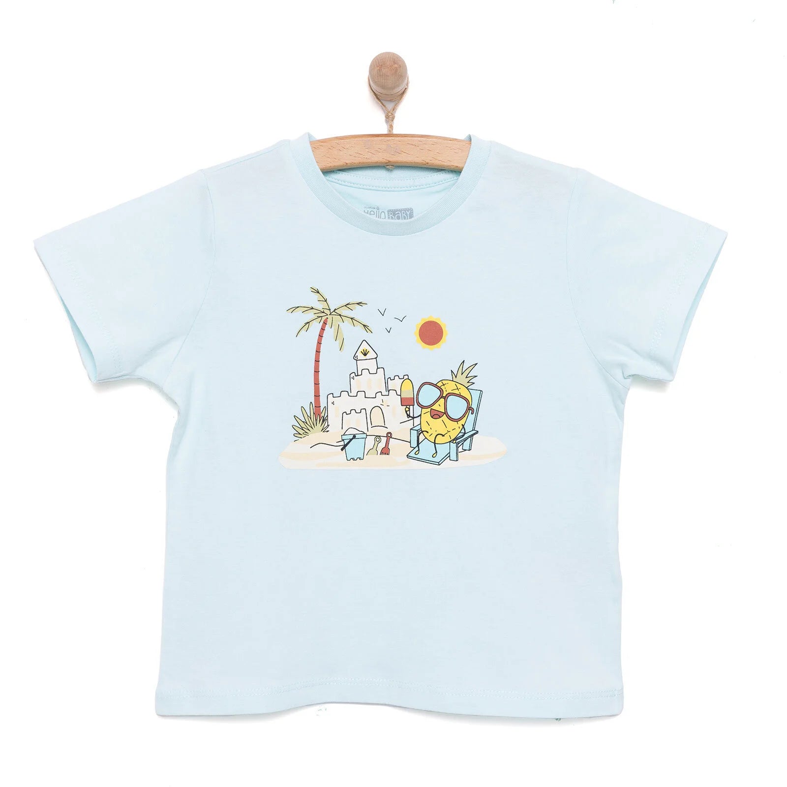 HelloBaby Basic Baby Boy T-Shirt - Light Blue - ebebek - Black Friday