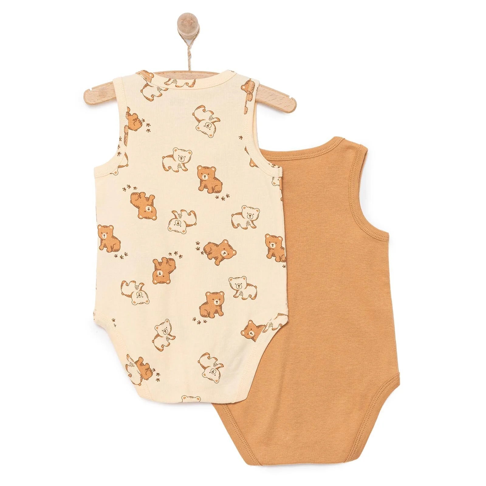 HelloBaby Boy 2 - Pack Sleeveless Bodysuit - Beige - ebebek - Black Friday