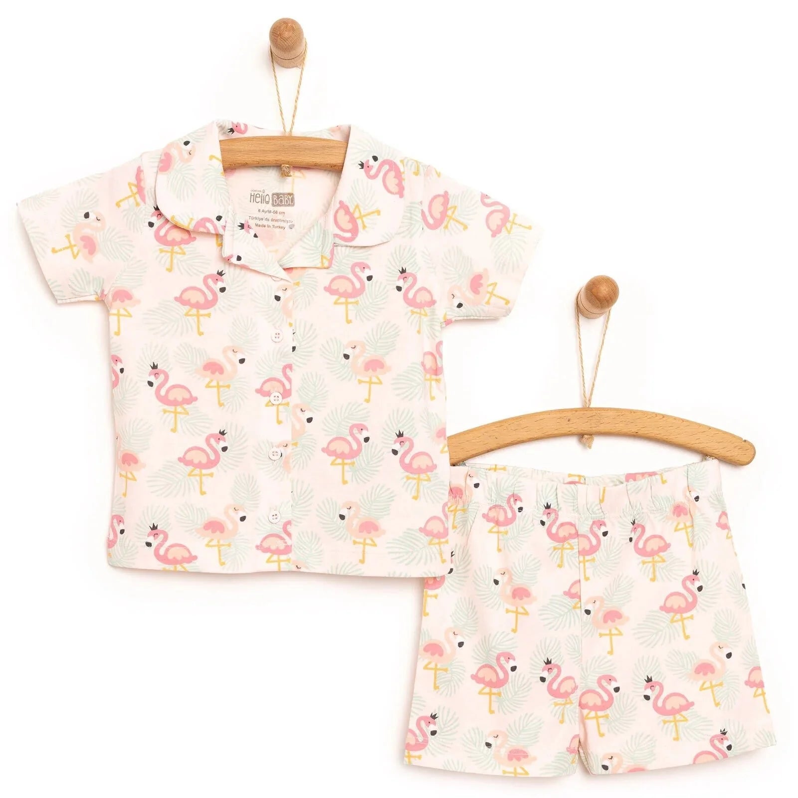 HelloBaby Baby Girl Short Sleeve Pyjamas - Powder - ebebek - Black Friday