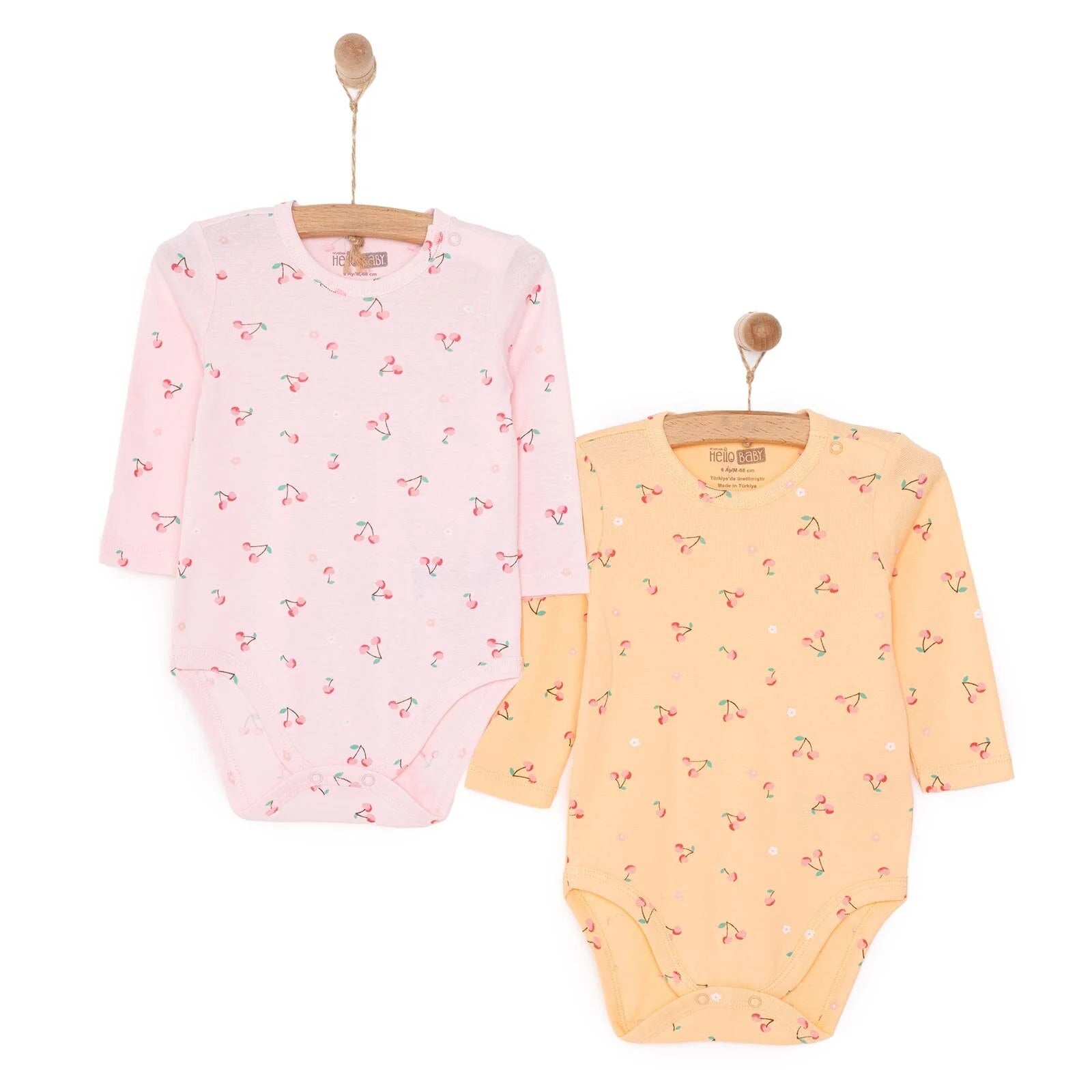HelloBaby Girl 2 - Pack Long Sleeve Bodysuit - Pink - ebebek - Black Friday