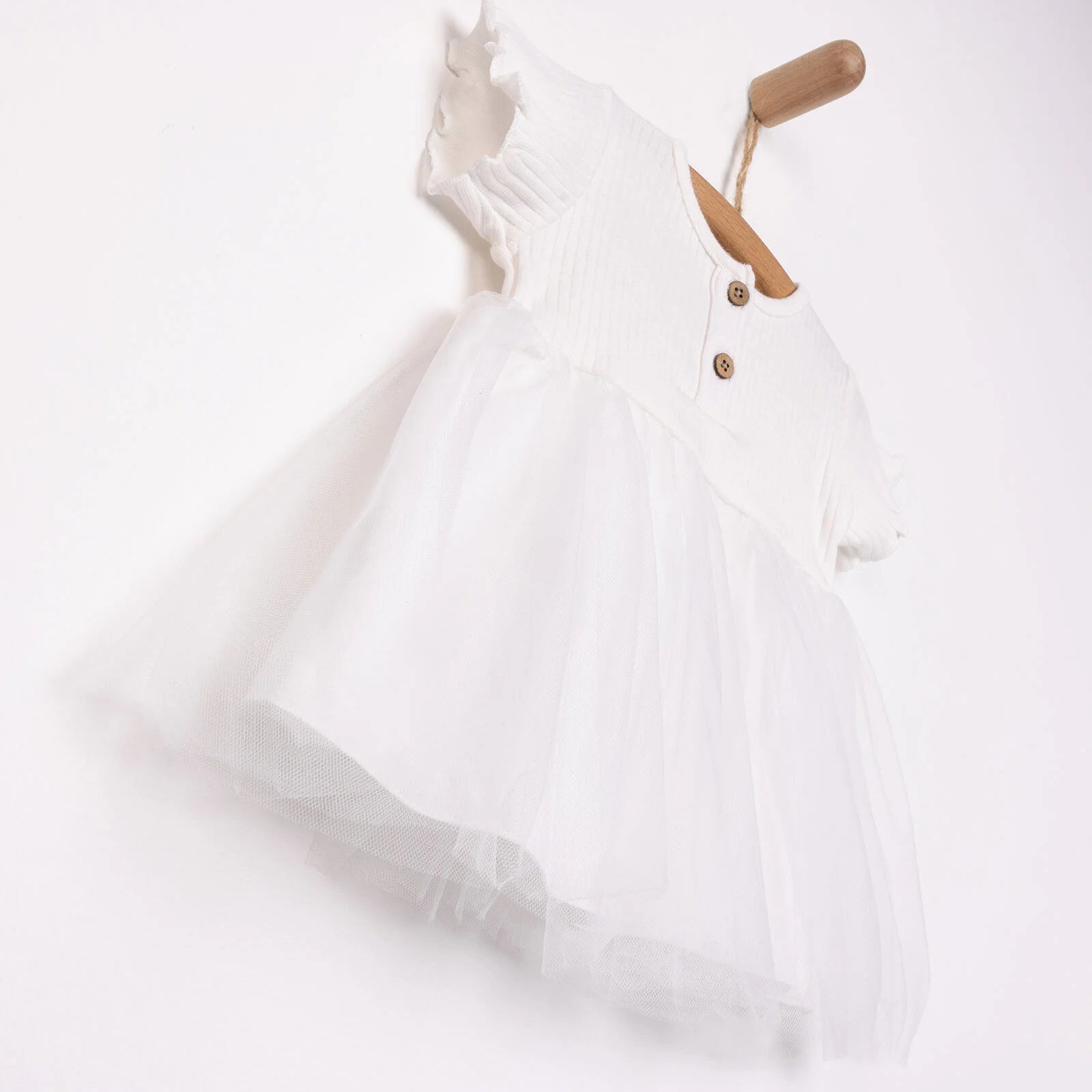 HelloBaby Newborn Girl Tulle Dress - Ecru - ebebek - Black Friday