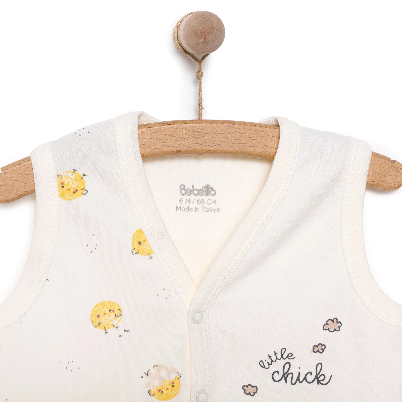 Bebetto Chıck Chıck Unisex Vest - Ecru - ebebek - Black Friday