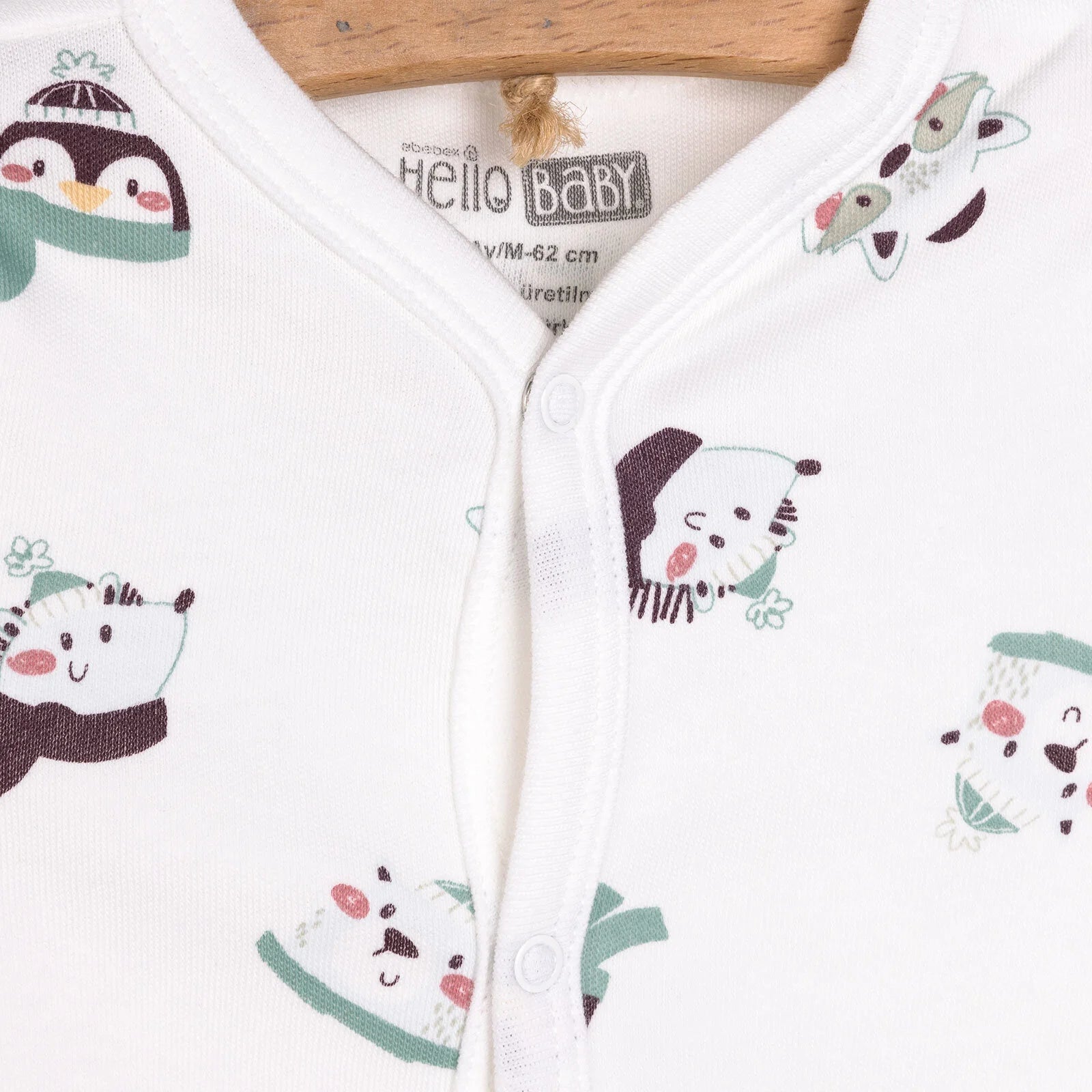 HelloBaby Footed Jumpsuit with Hat - Ecru - ebebek - Black Friday