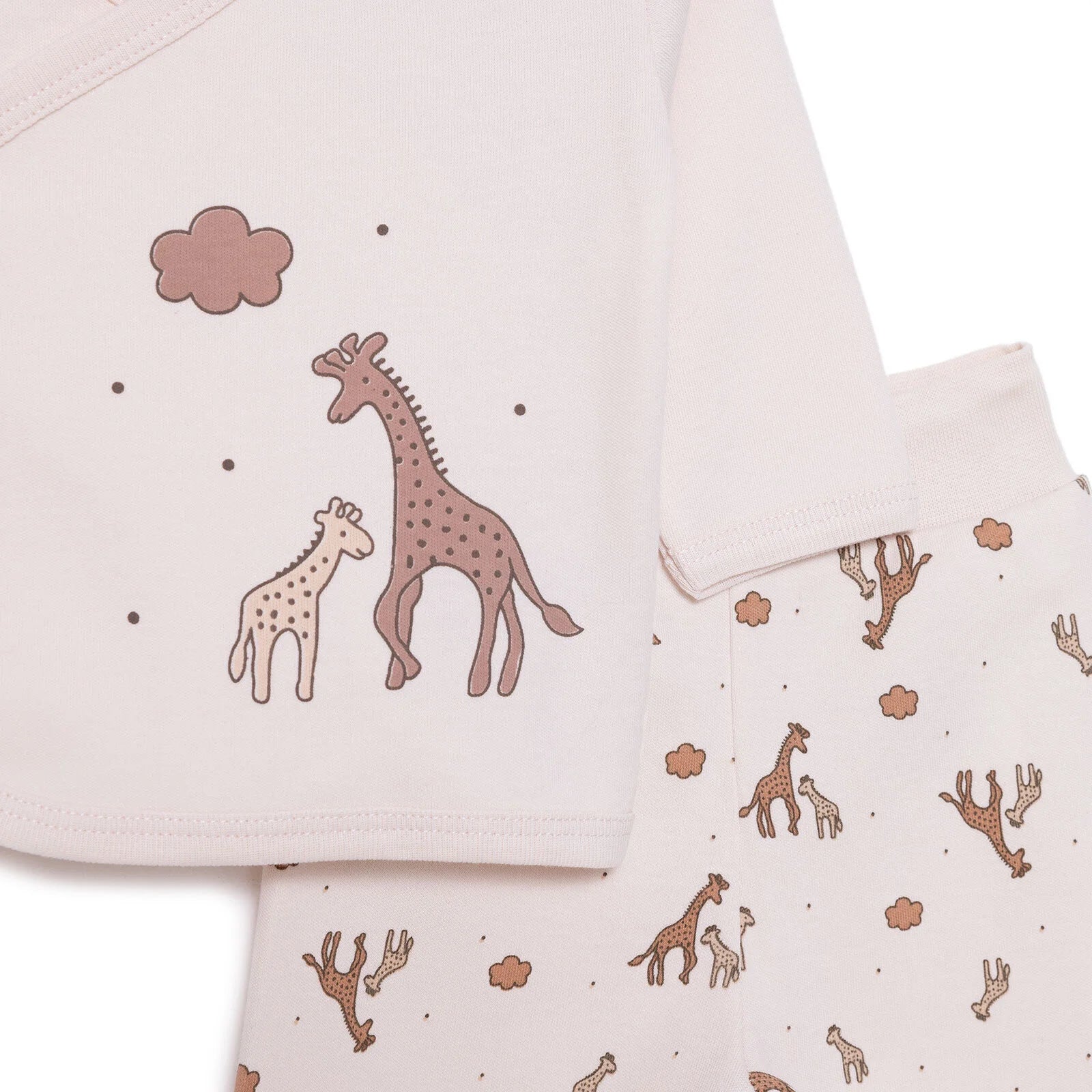 HelloBaby Unisex Wrapover Top - Footed Bottom - Beige - ebebek - Black Friday